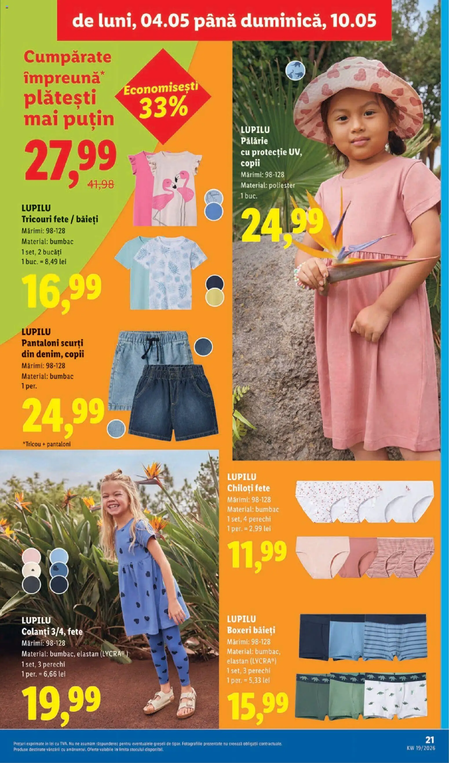 Noul catalog Lidl – valabil de la 04.05.2026 | Pagină: 21 | Produse: Pantaloni, Pantaloni scurți, Chiloți, Colanți