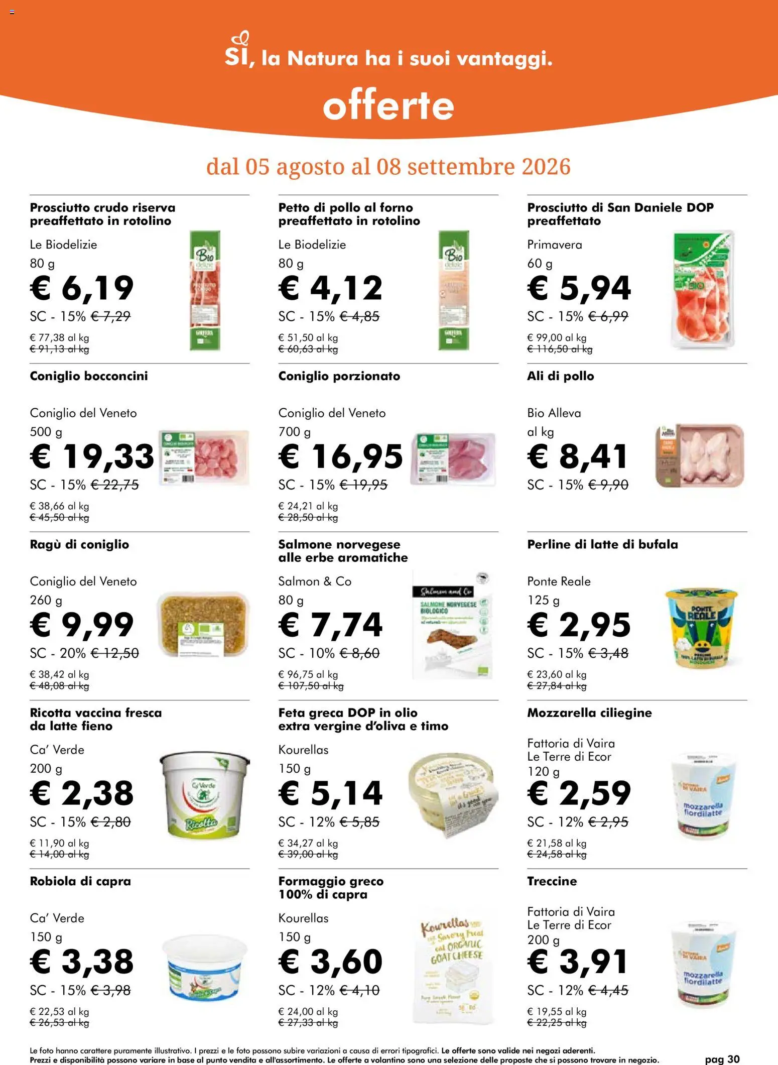 Volantino Natura Sì del 05/08/2026 | Pagina: 30