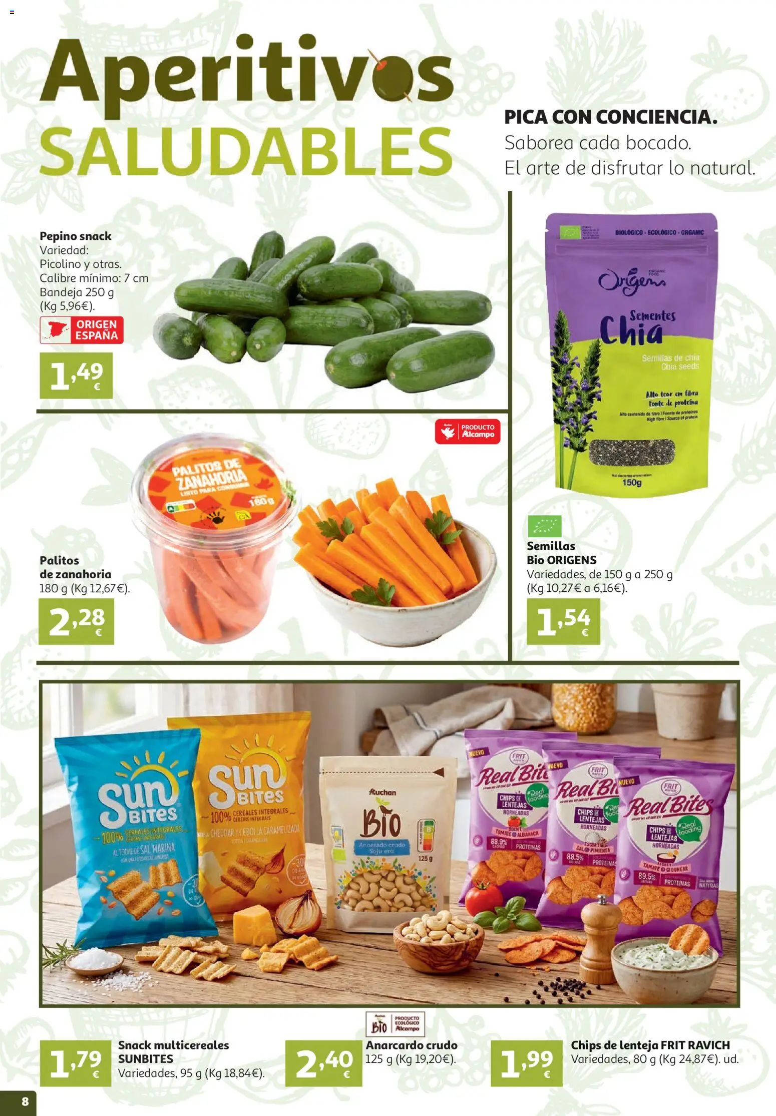 Alcampo - HP Nacional │ válido desde el 16.06.2026 | Página: 8 | Productos: Στιγμιαίος καφές, Zanahoria, Παγωμένο τσάι, Bandeja