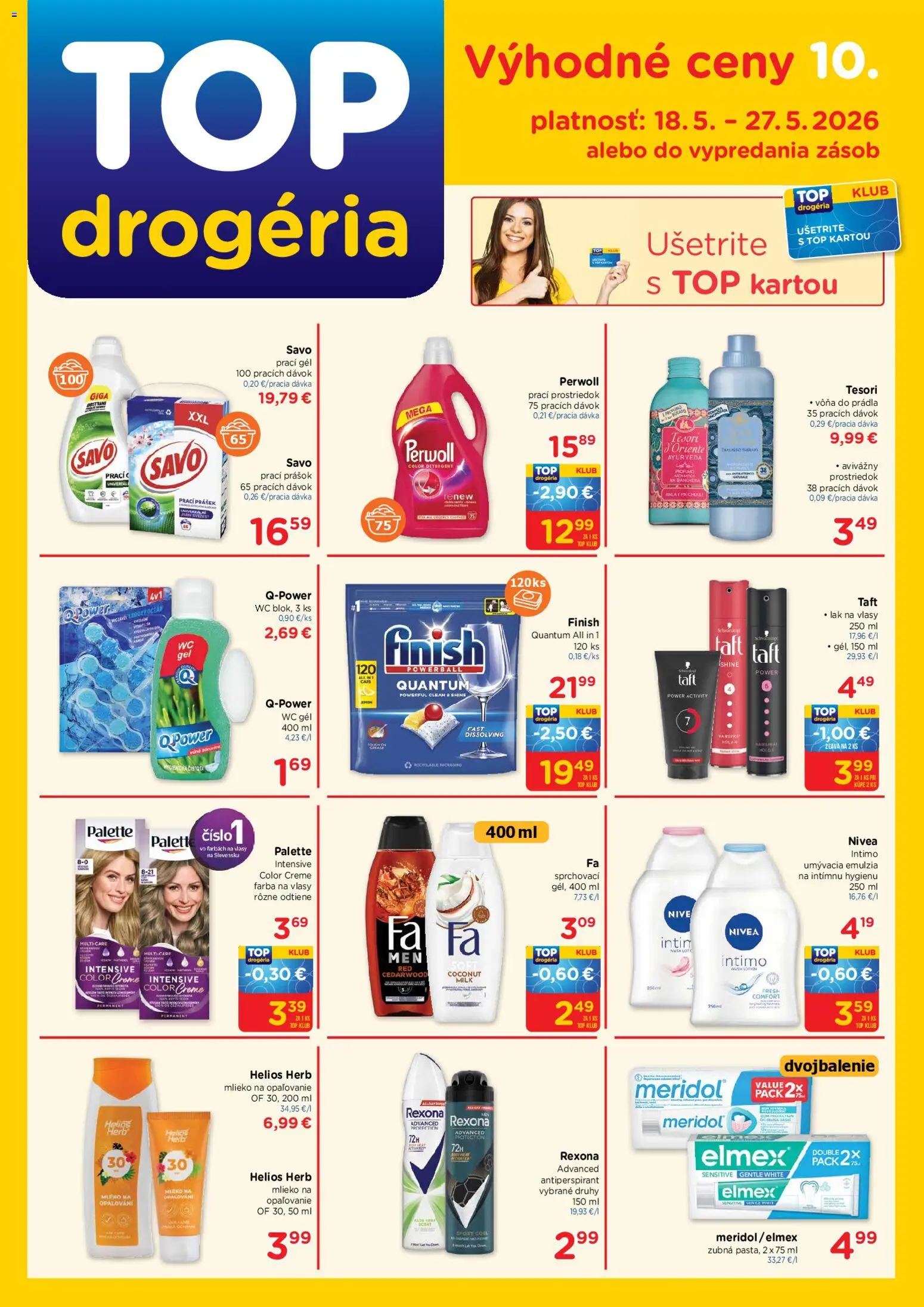 Nové TOP Drogéria akcie – leták je platný od 18.05.2026 | Strana: 1