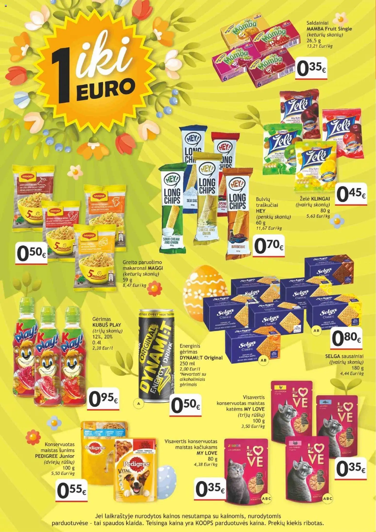 Koops akcijos nuo 2026.03.30 | Puslapis: 4 | Prekių: Sausainiai, Saldainiai, Makaronai, Traškučiai