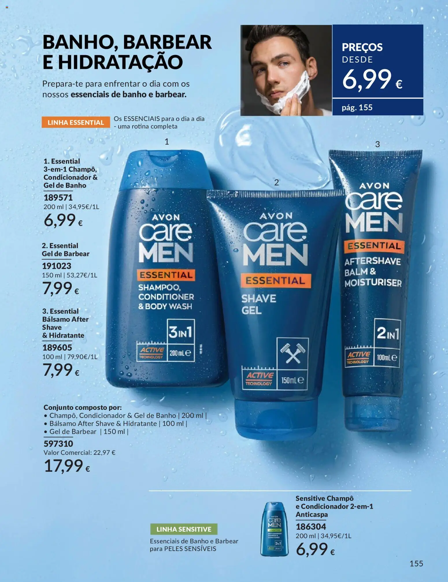 Catálogo Avon Campanha 5 │ válido de 01.05.2026 | Página: 155 | Produtos: Aftershave, Shampoo, Gel de banho, Banho
