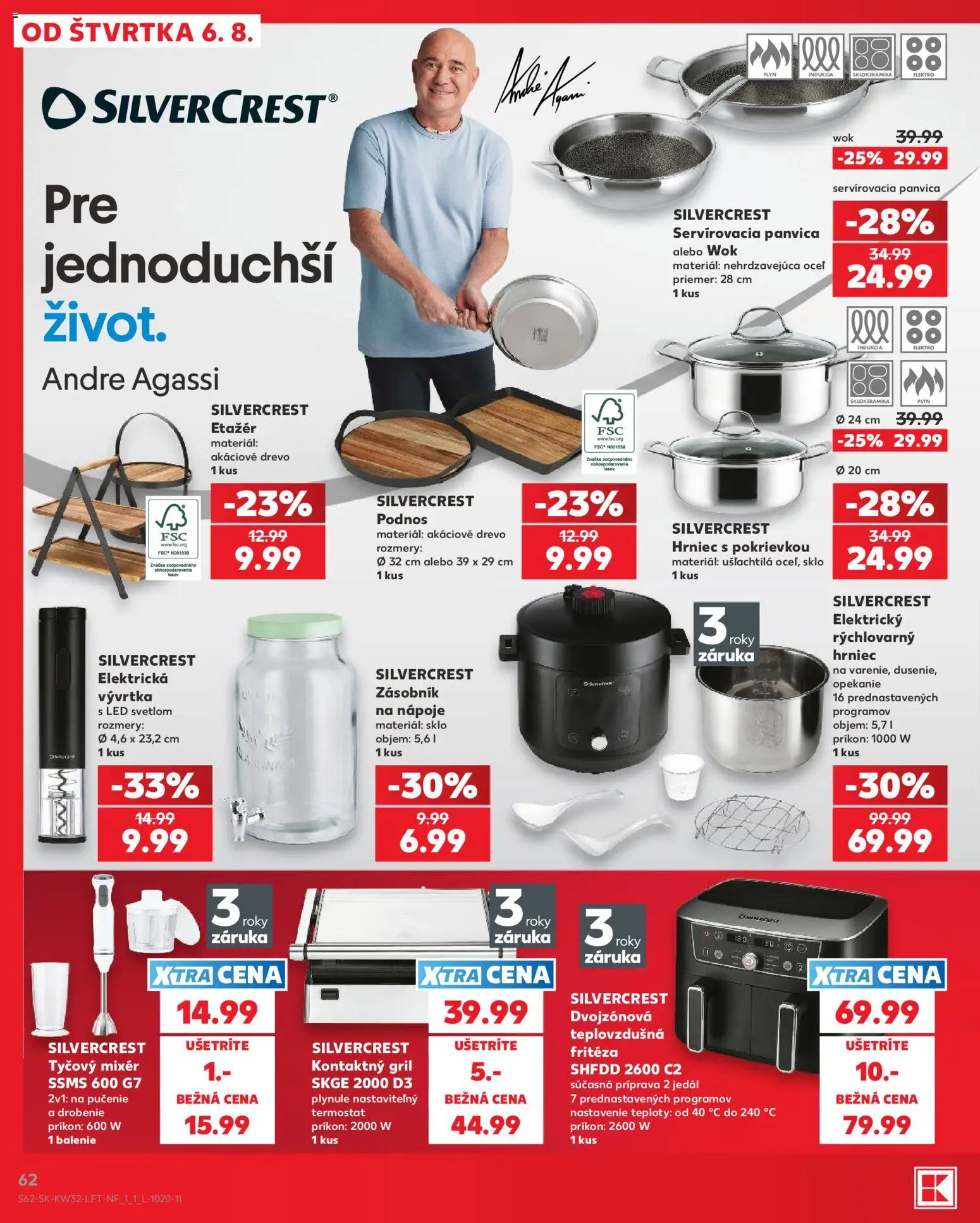 Nové Kaufland akcie – leták je platný od 06.08.2026 | Strana: 62 | Produkty: Gril, Fritéza, Termostat, Mixér