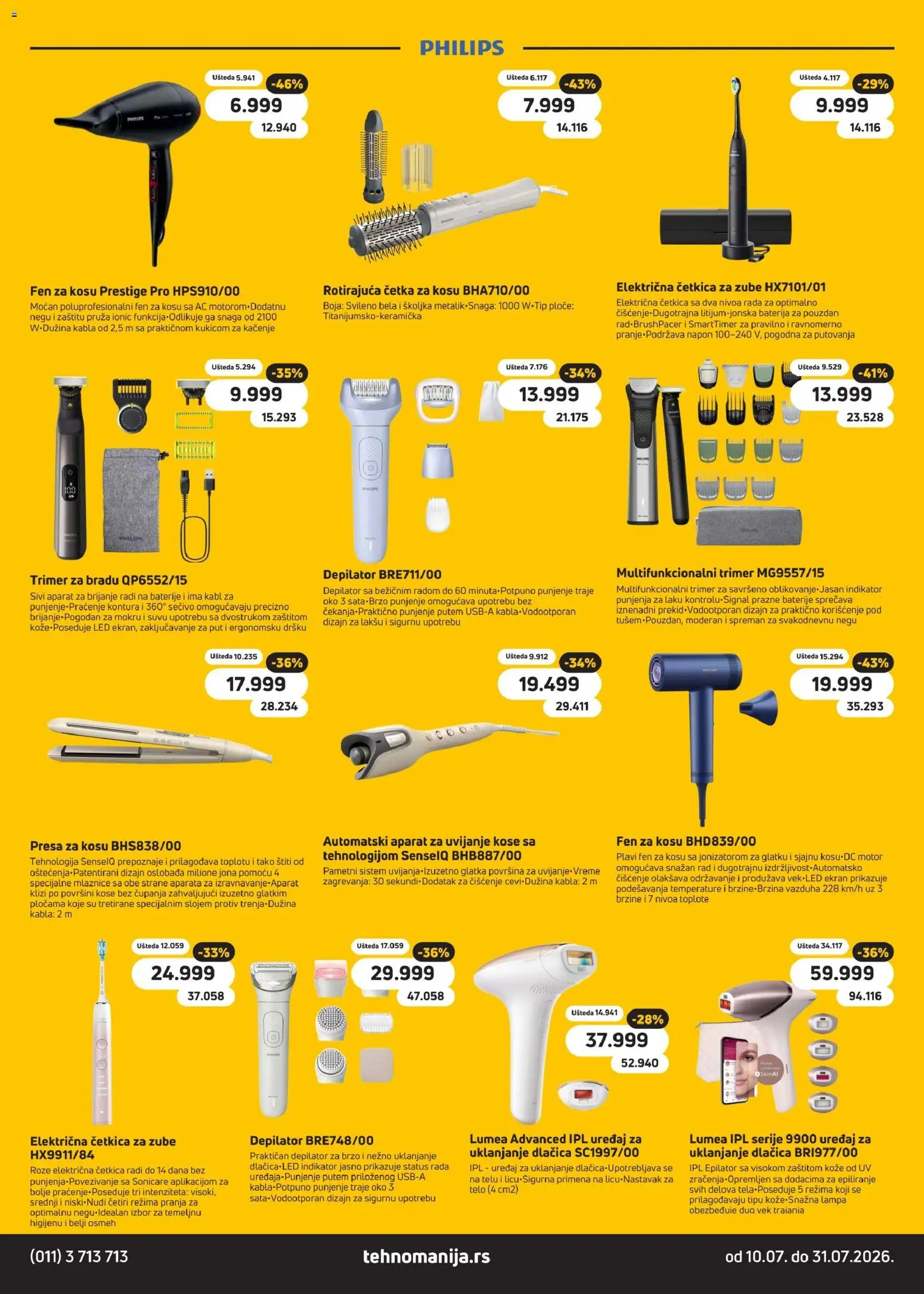 Tehnomanija katalog - važi od 10.07.2026 | Strana: 8 | Proizvode: Epilator, Električna četkica za zube, Baterija, Četkica za zube