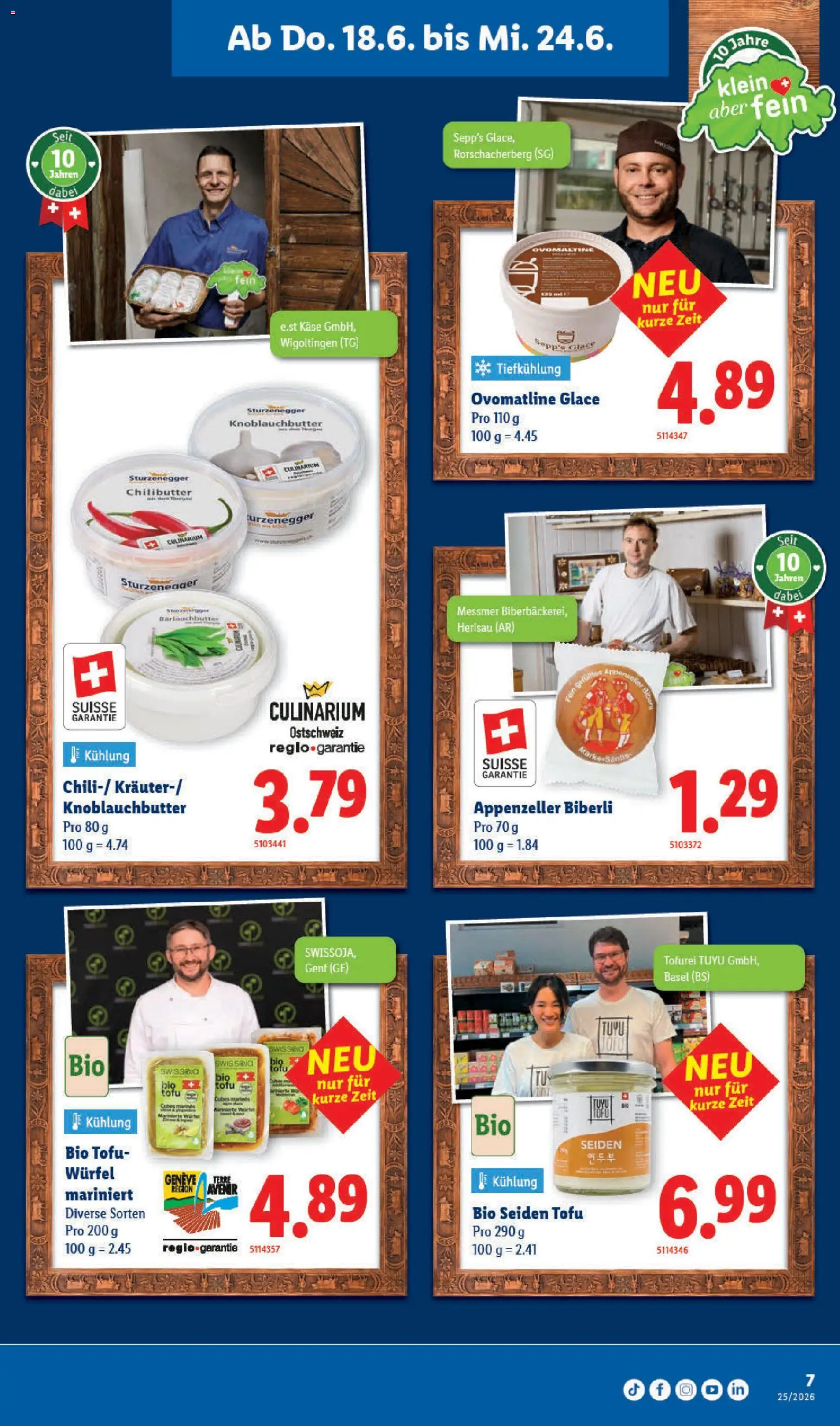 Lidl aktionen Feinste Schweizer Spezialitäten – gültig ab 18.06.2026 | Seite: 7 | Produkte: Glace, Käse