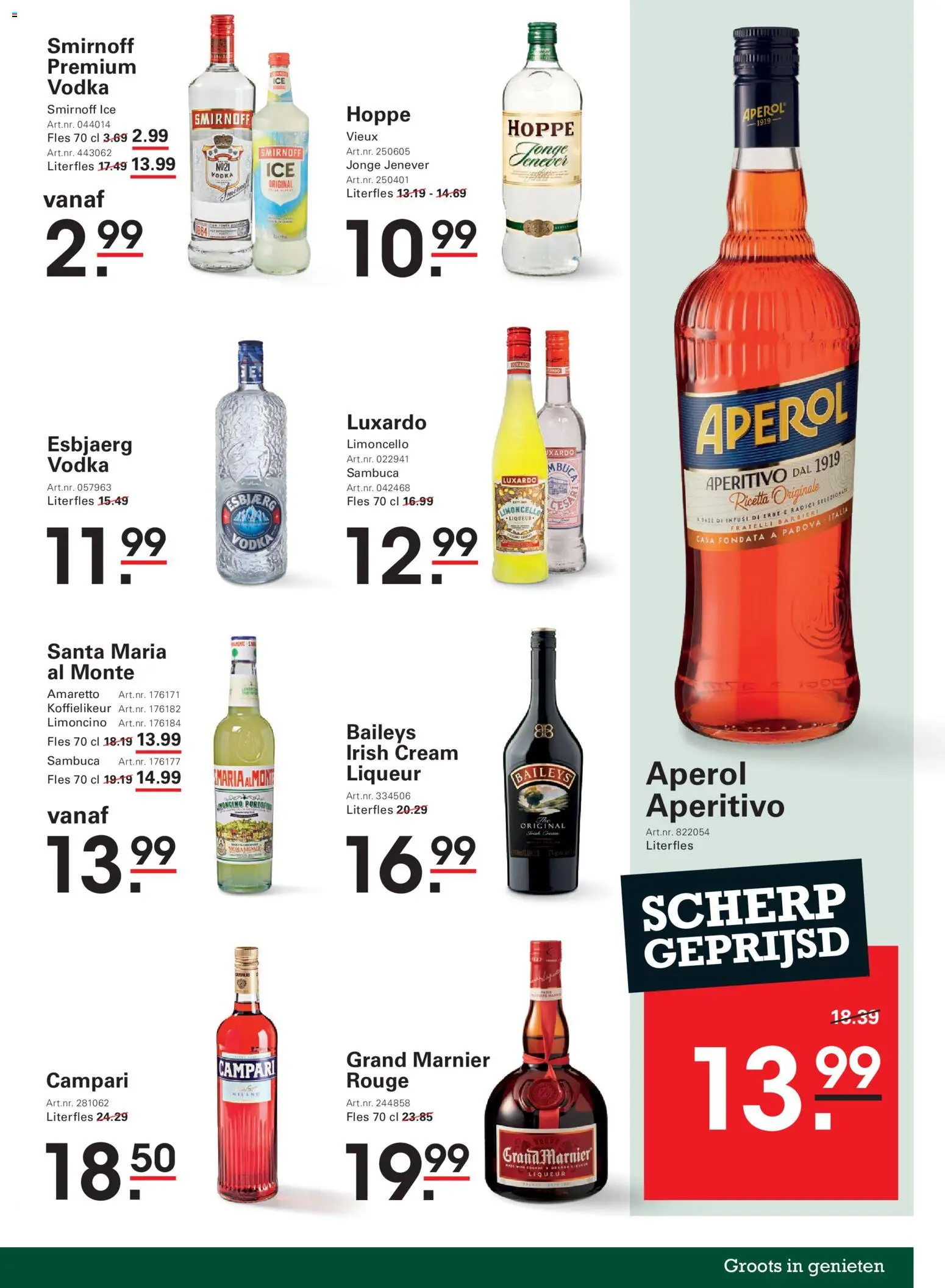 {H1} | Pagina: 71 | Producten: Fles, Campari, Amaretto, Baileys