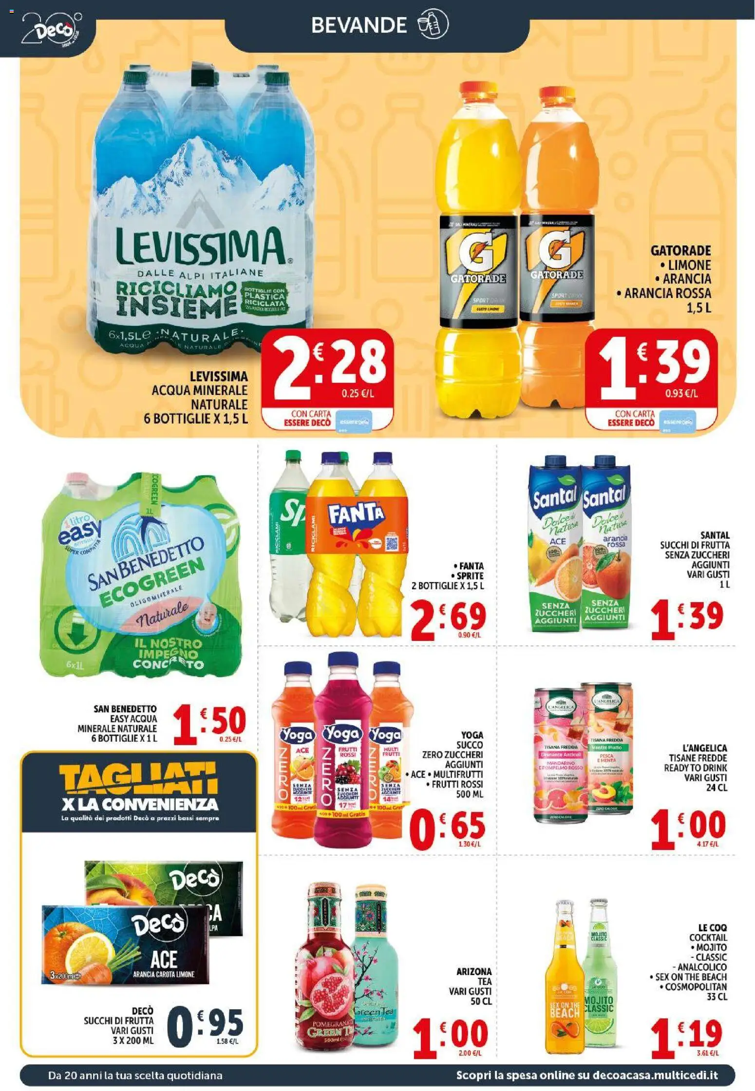 Volantino Decò del 29.05.2026 | Pagina: 16 | Prodotti: The, Fanta, Arancia, Acqua minerale
