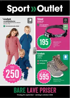Forhåndsvisning av Sport Outlet kundeavis gyldig fra 29/09/2026