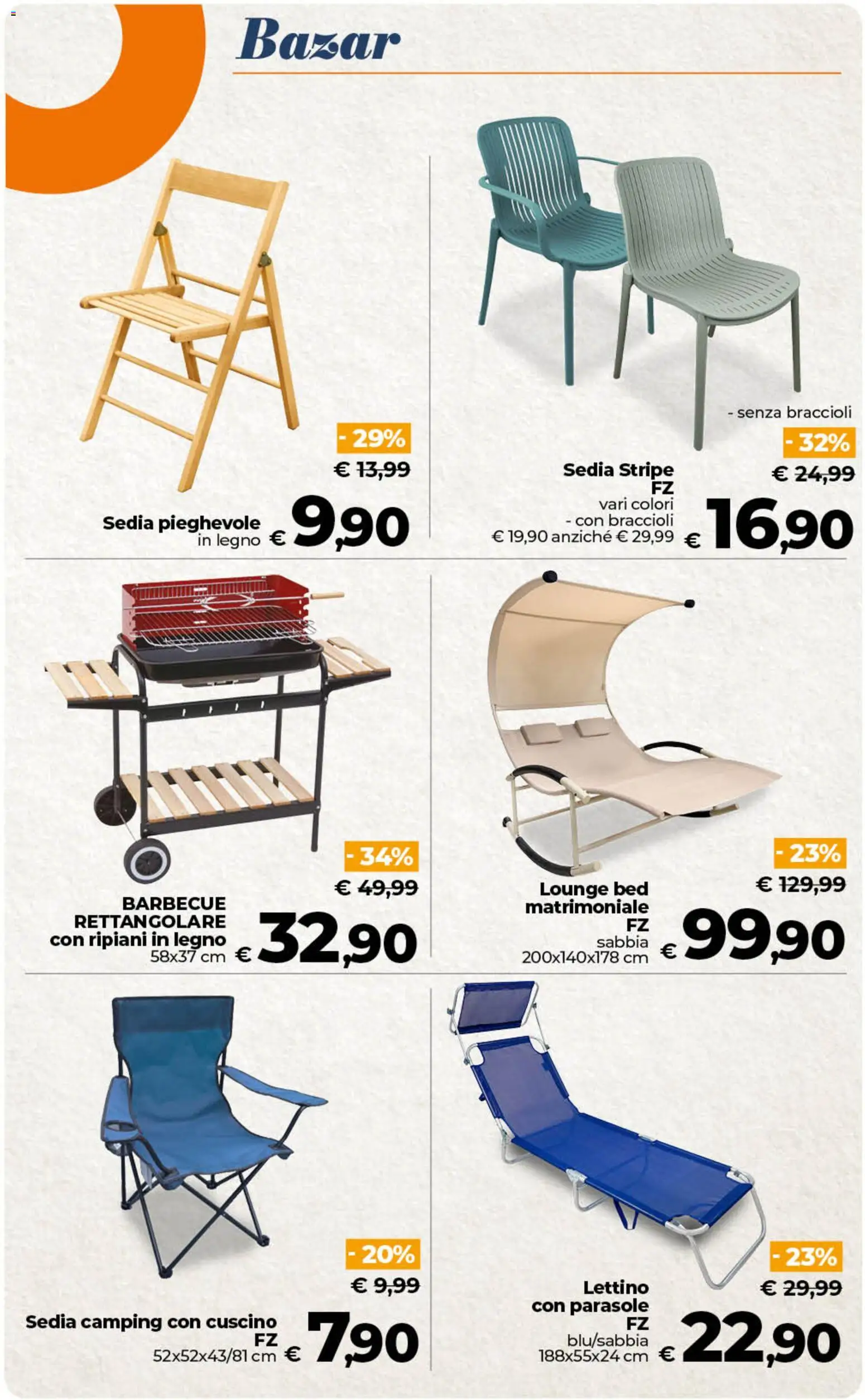 Volantino Ipercoop del 18.06.2026 | Pagina: 50 | Prodotti: Braccioli, Barbecue, Lettino, Cuscino