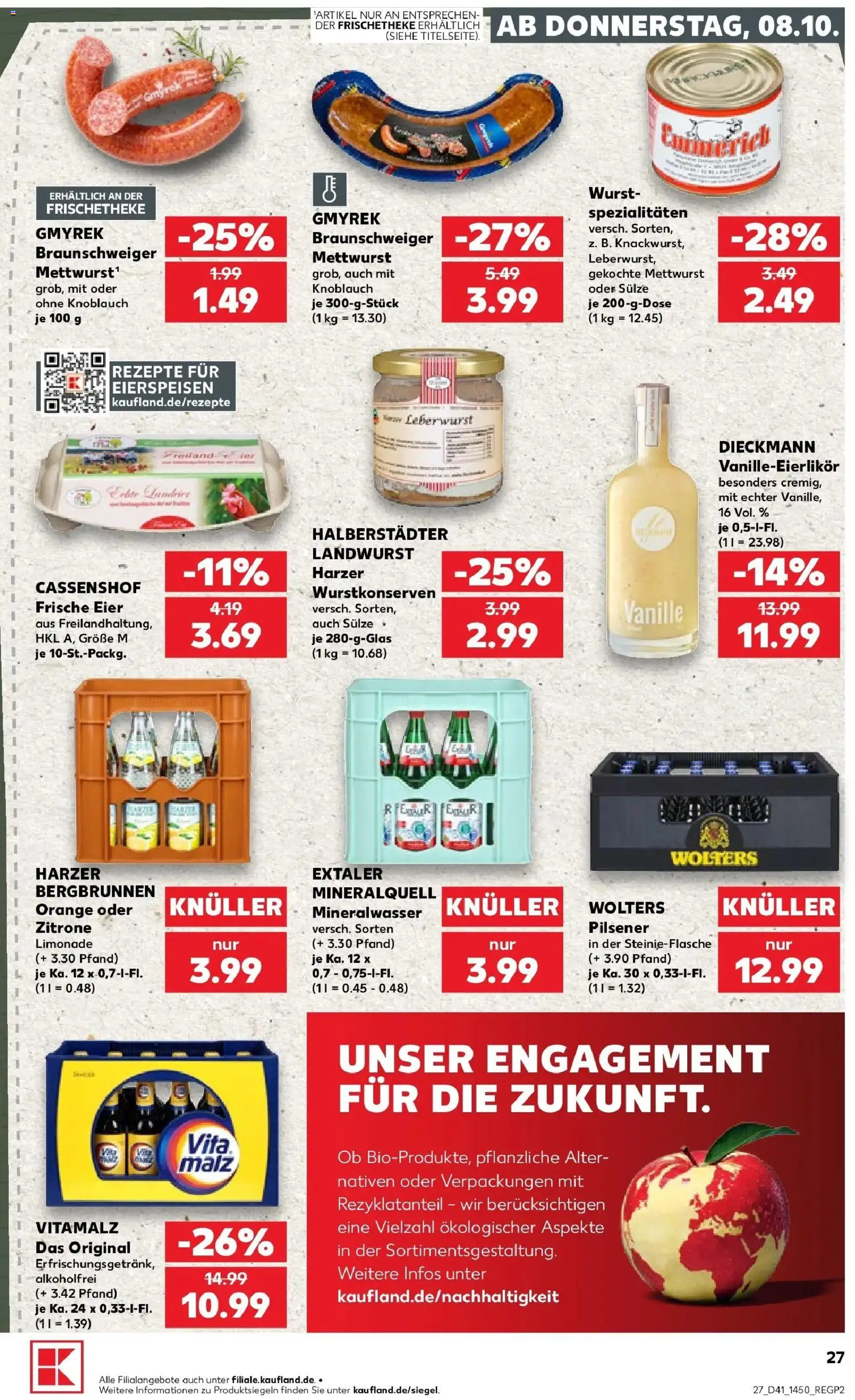 Prospekt Kaufland ab 05.10.2026 » Angebote Online zum Blättern | Seite: 37 | Produkte: Spezialitäten, Mineralwasser, Wurst, Knoblauch