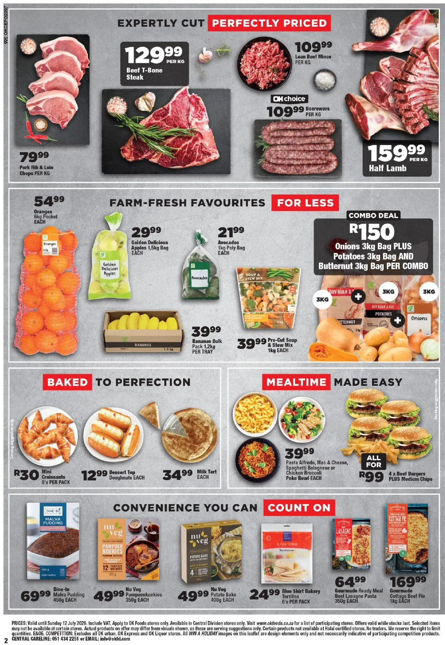 New OK Foods catalogue – valid from 24/06/2026 | Page: 2 | Products: Shirt, Cheese, Apples, Chips