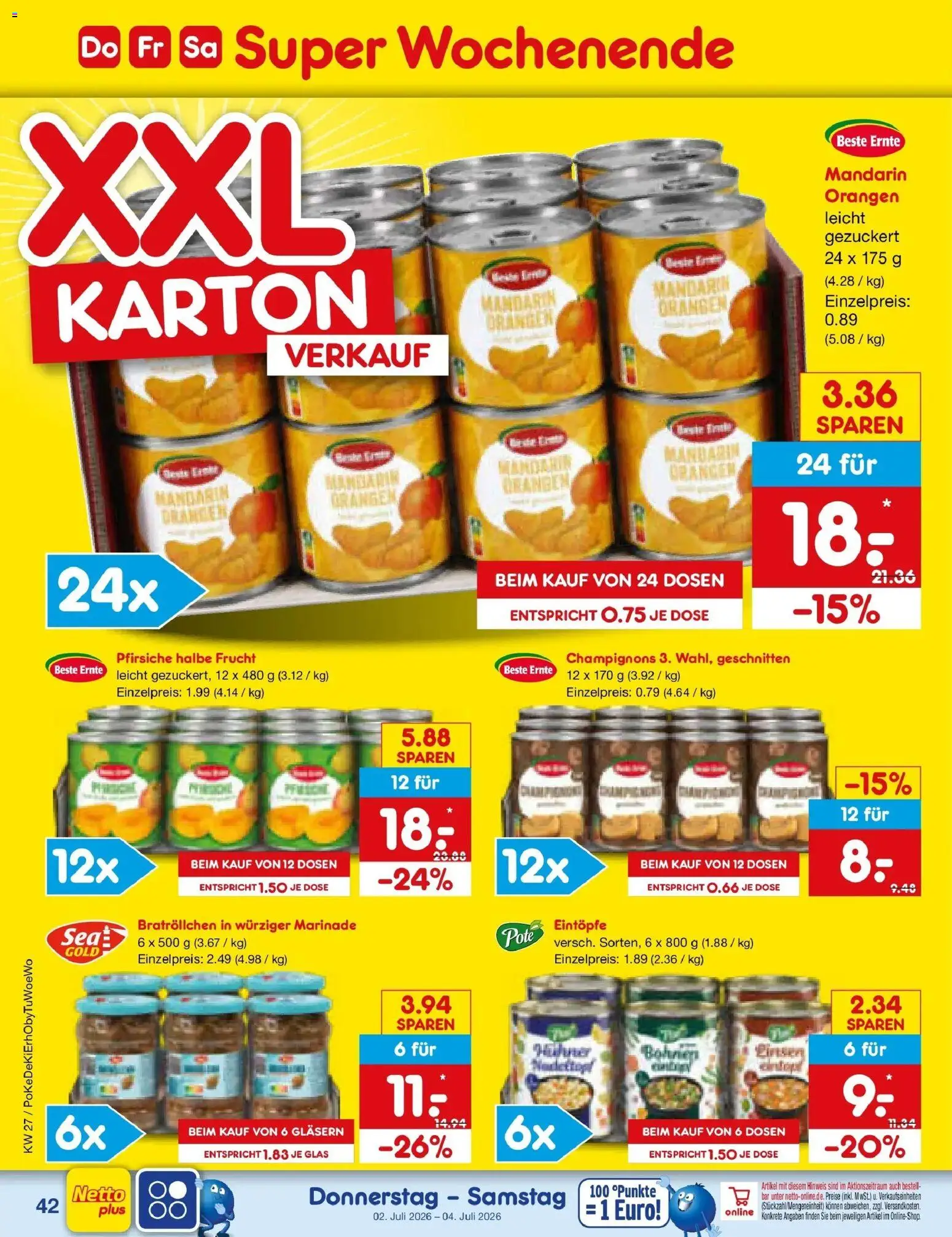 Netto Marken-Discount Prospekt Mistelbach – gültig ab 28.06.2026 | Seite: 62 | Produkte: Orangen, Champignons