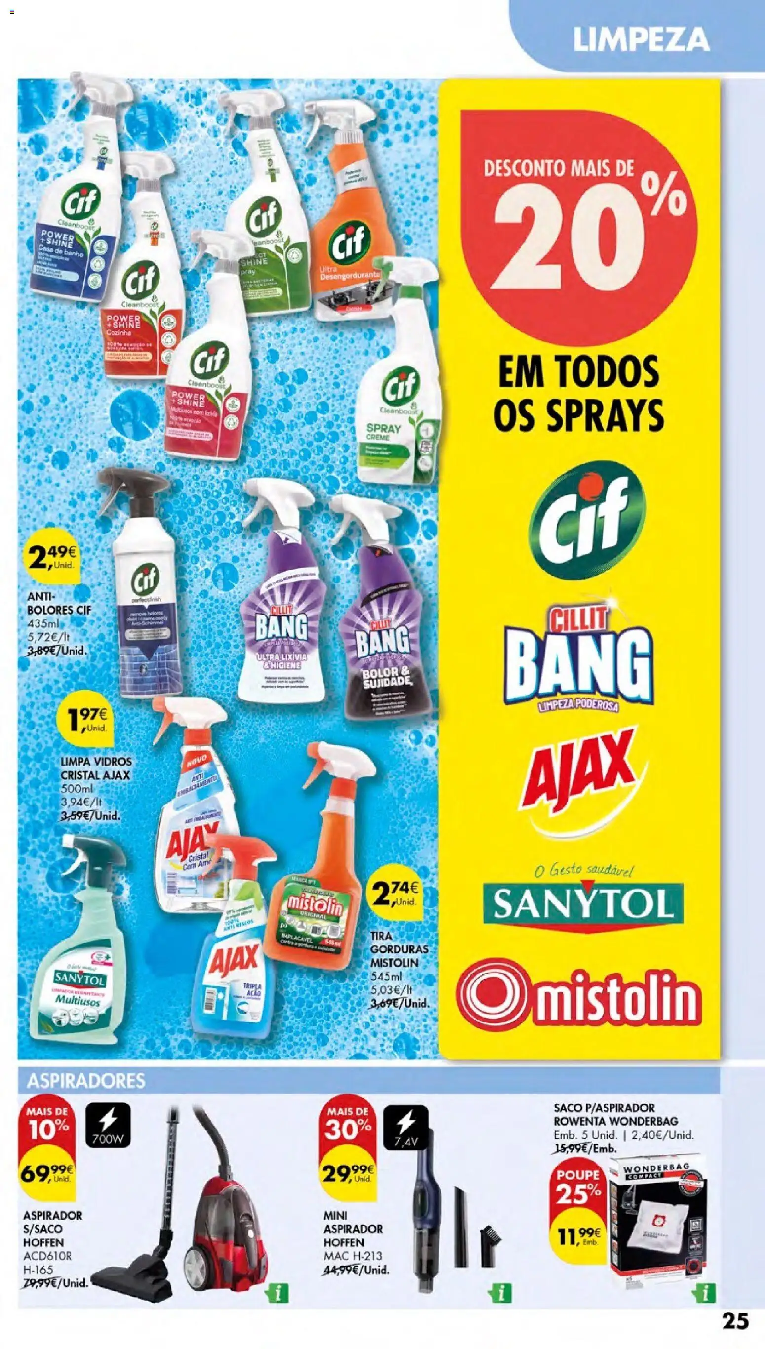 Pingo Doce Cuidados Pessoais e para o Lar │ válido de 24/09/2026 | Página: 25 | Produtos: Aspirador, Saco, Casa de banho, Banho