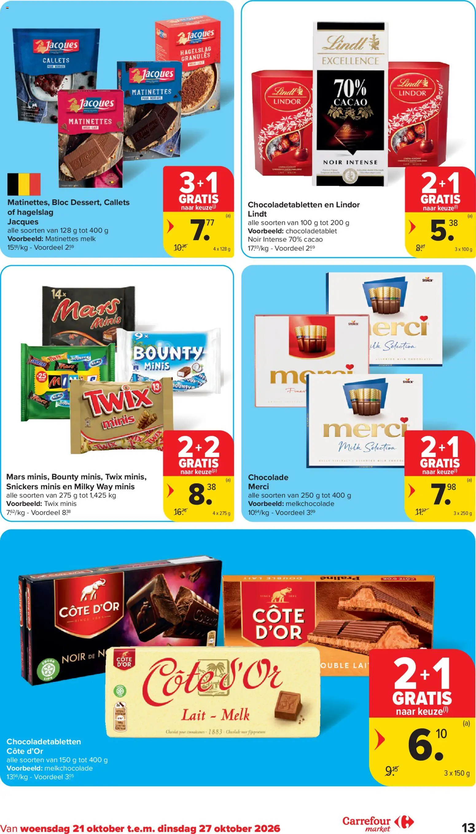 {H1} | Pagina: 13 | Producten: Cacao, Lindor, Melk, Chocolade