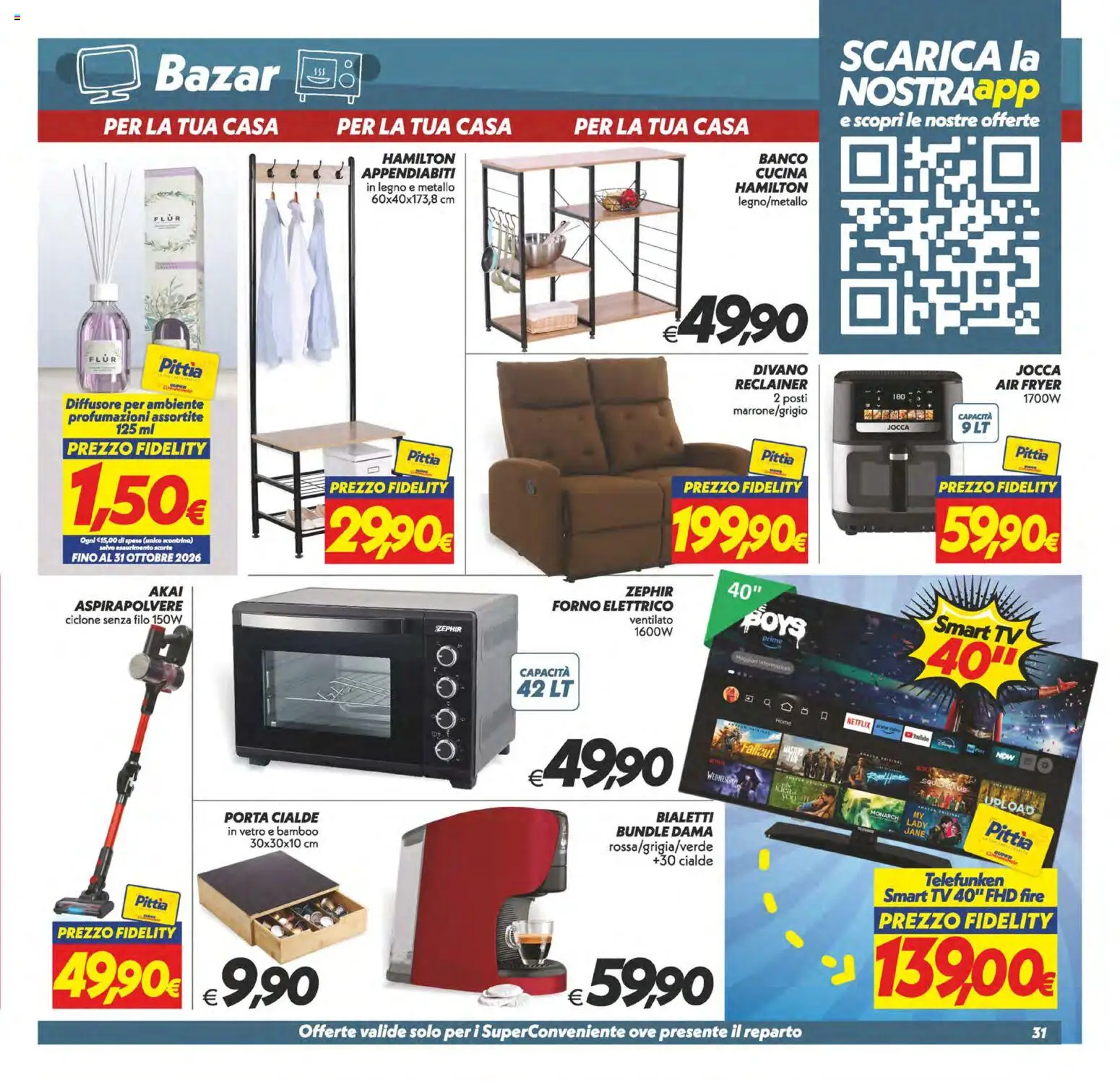 Volantino SuperConveniente del 02/10/2026 | Pagina: 31 | Prodotti: smart TV, TV, Forno, Aspirapolvere