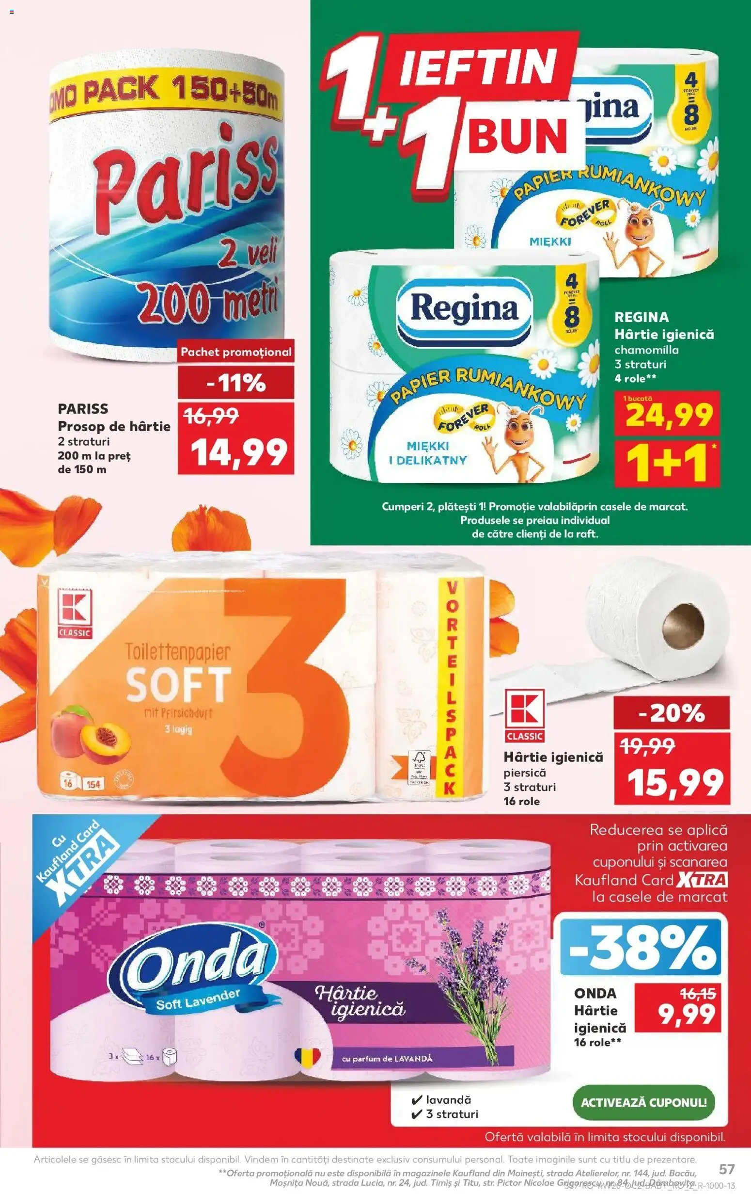Noul catalog Kaufland – valabil de la 13.05.2026 | Pagină: 57 | Produse: Piersică, Role, Parfum
