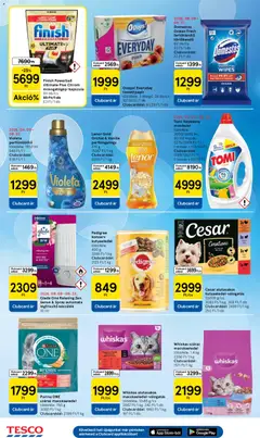 Tesco aktuális akciós újság - amely érvényes a következő dátumtól: 2026.09.17. | Oldal: 8 | Termékek: Macskaeledel, Purina one, Whiskas, Pedigree
