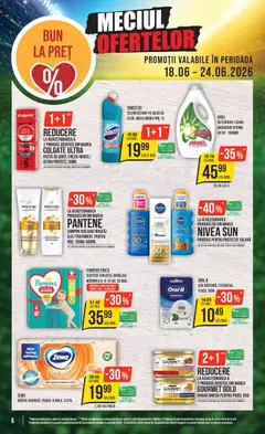 Ofertele Mega Image valabile de la 18.06.2026 | Pagină: 6 | Produse: Ață dentară, Balsam, Protecție solară, Scutece