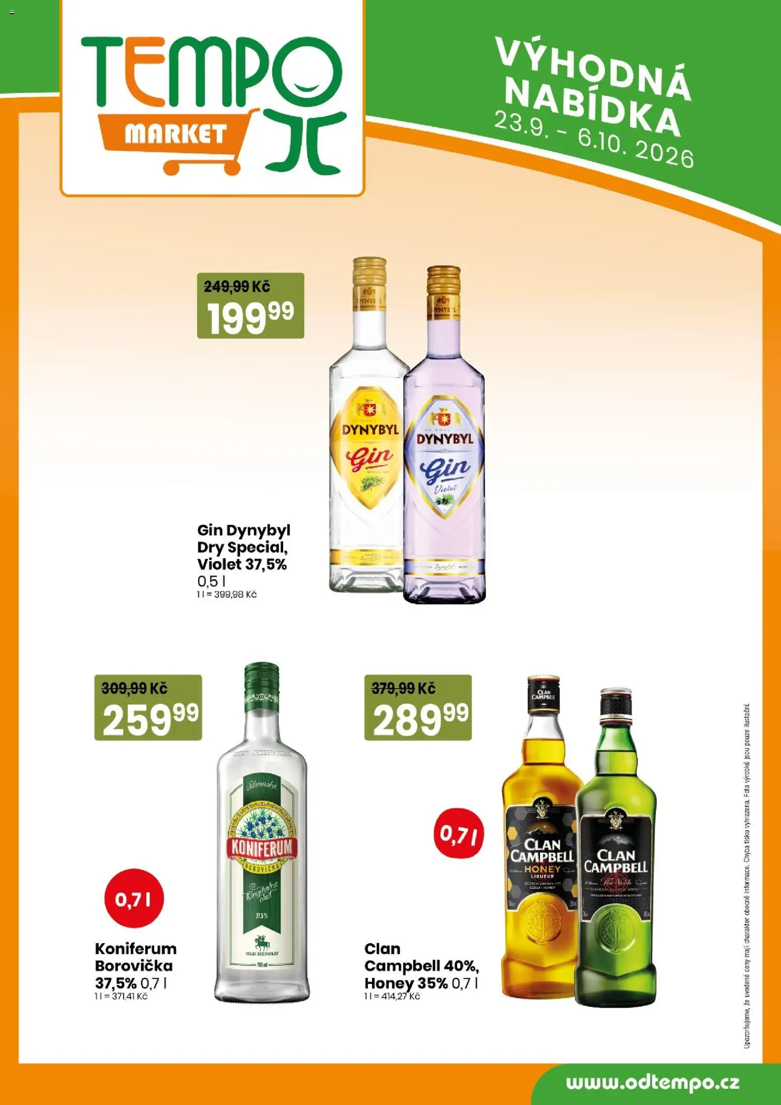 TEMPO leták - market od 23.09.2026 | Strana: 9 | Produkty: Gin, Gin Dynybyl