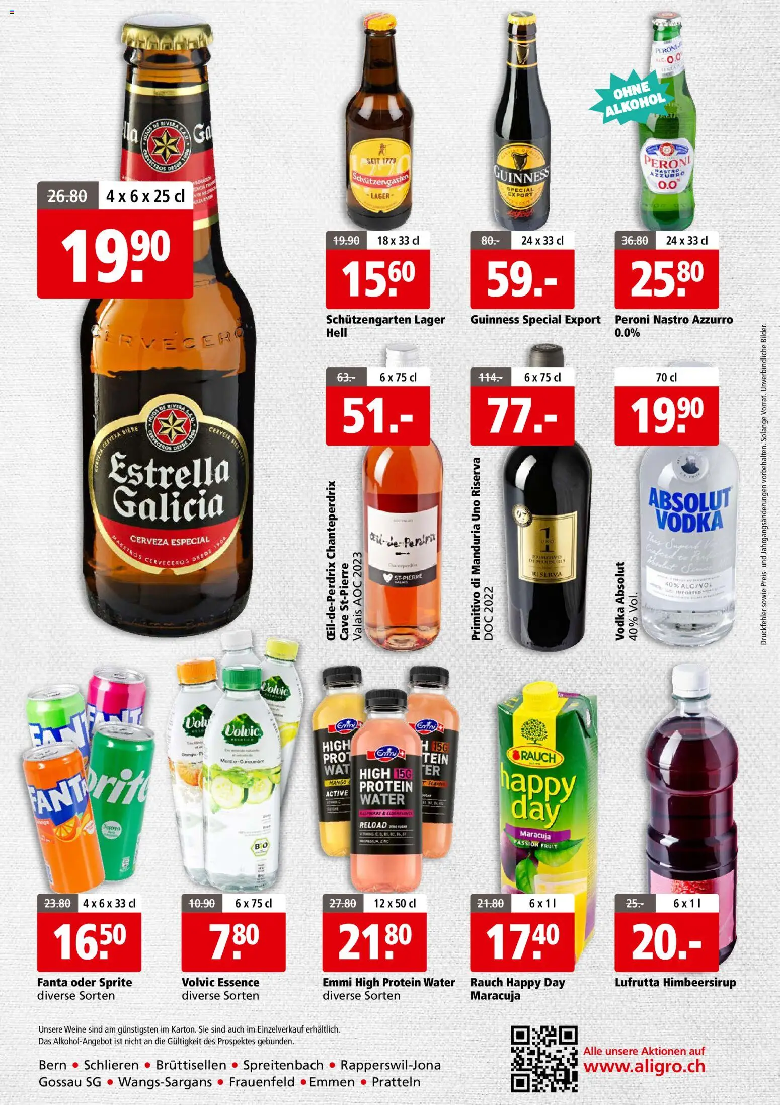 Aligro aktionen Business Schlieren, Gossau SG, Frauenfeld, Rapperswil-Jona, Sargans, Bern – gültig ab 14.09.2026 | Seite: 4 | Produkte: Fanta, Sprite, Mango, Bilder