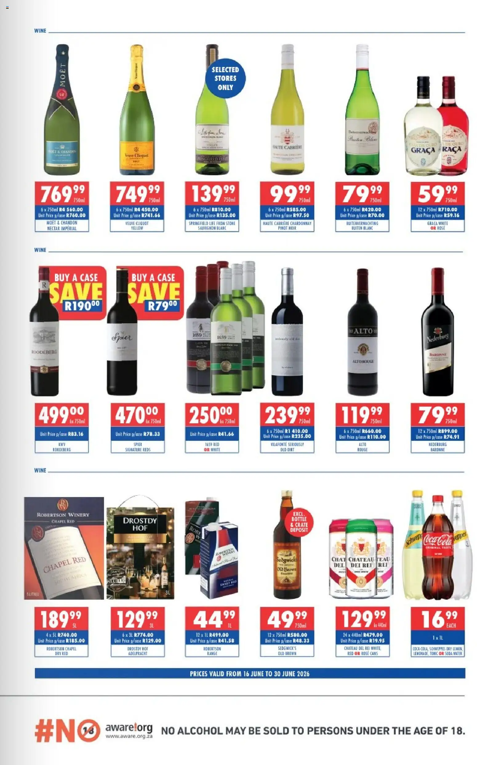 New Ultra Liquors catalogue – valid from 16.06.2026 | Page: 5 | Products: Case, Crate, Tonic, Wine