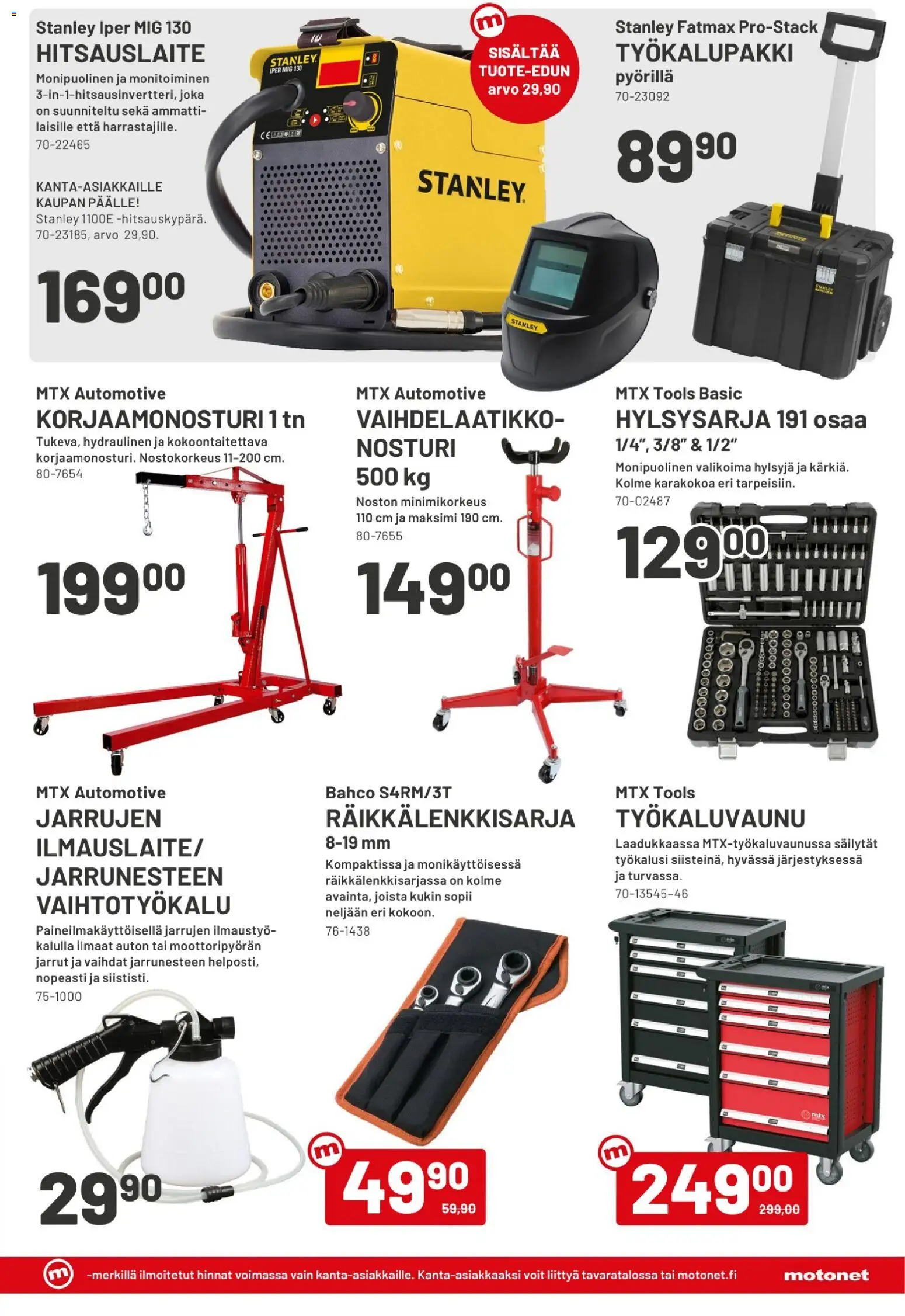 Motonet tarjoukset – voimassa 22/07/2026 alkaen | Sivu: 3 | Tuotteet: Työkalupakki