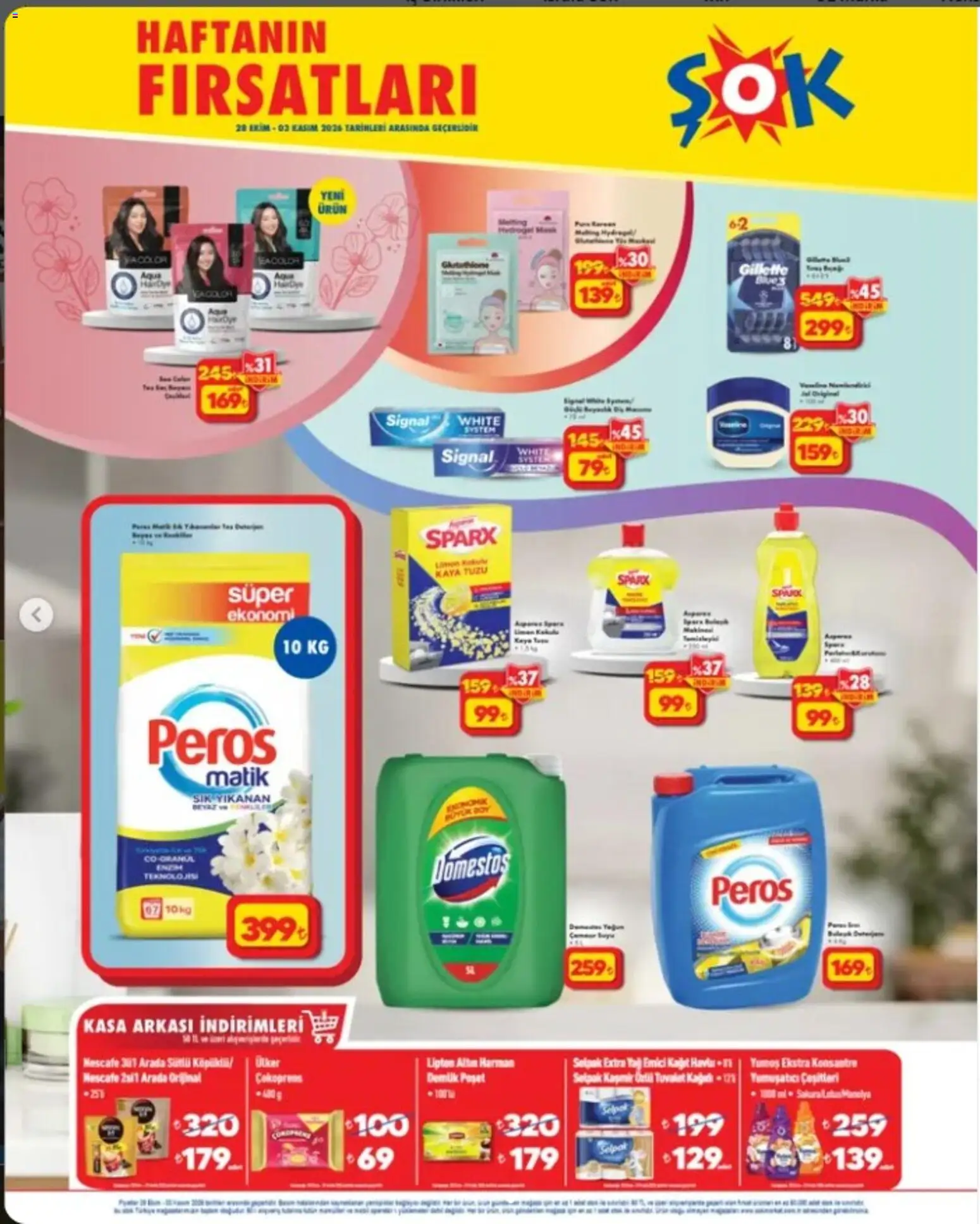 Şok Market Katalog - 28 Ekim 2026 tarihinden itibaren geçerlidir | Sayfa: 6 | Ürünler: Tuvalet, Yumuşatıcı, Yağ, Kasa