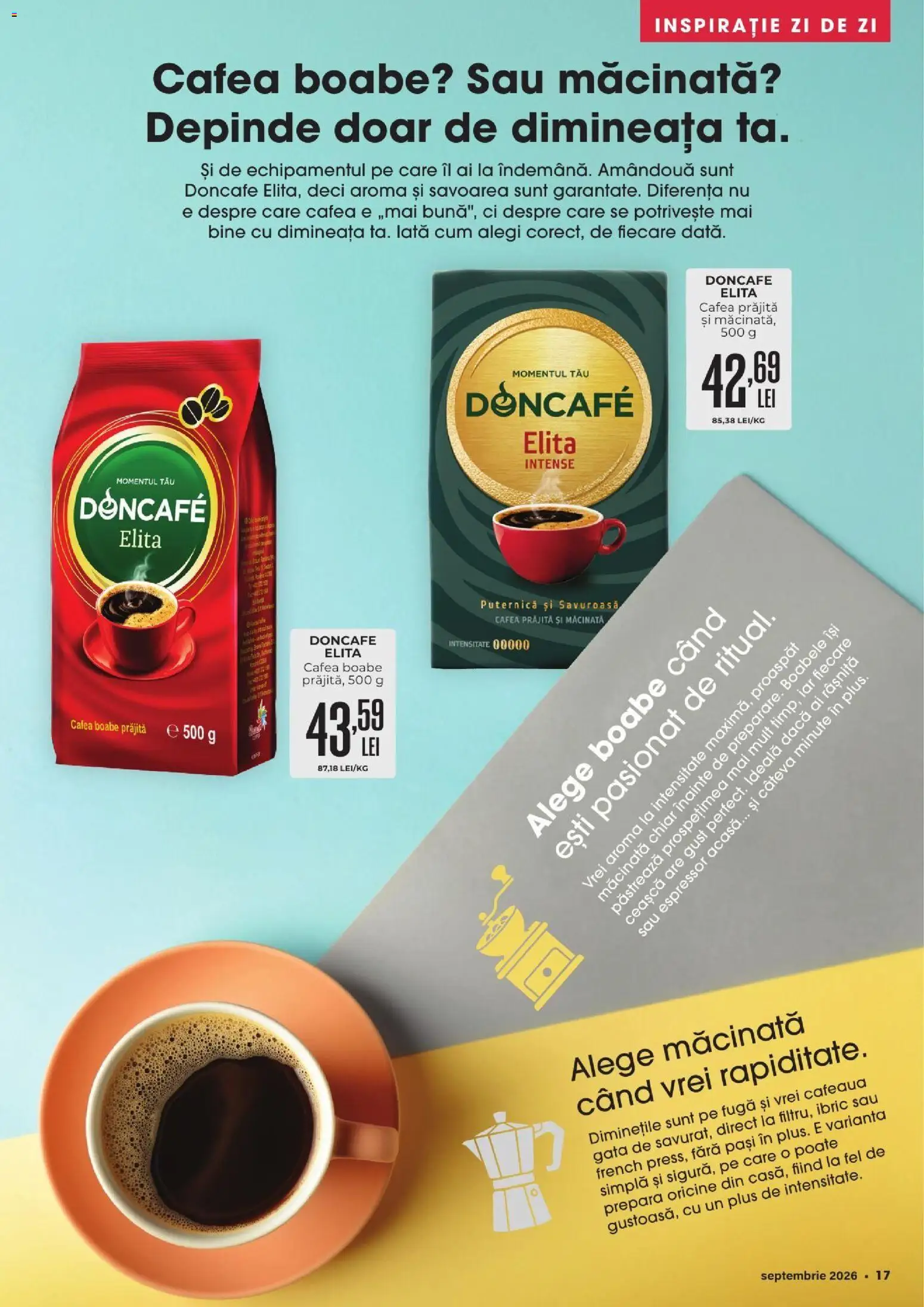 Noul catalog Mega Image – valabil de la 27.08.2026 | Pagină: 17 | Produse: Doncafe, Cafea, Intense, Plus