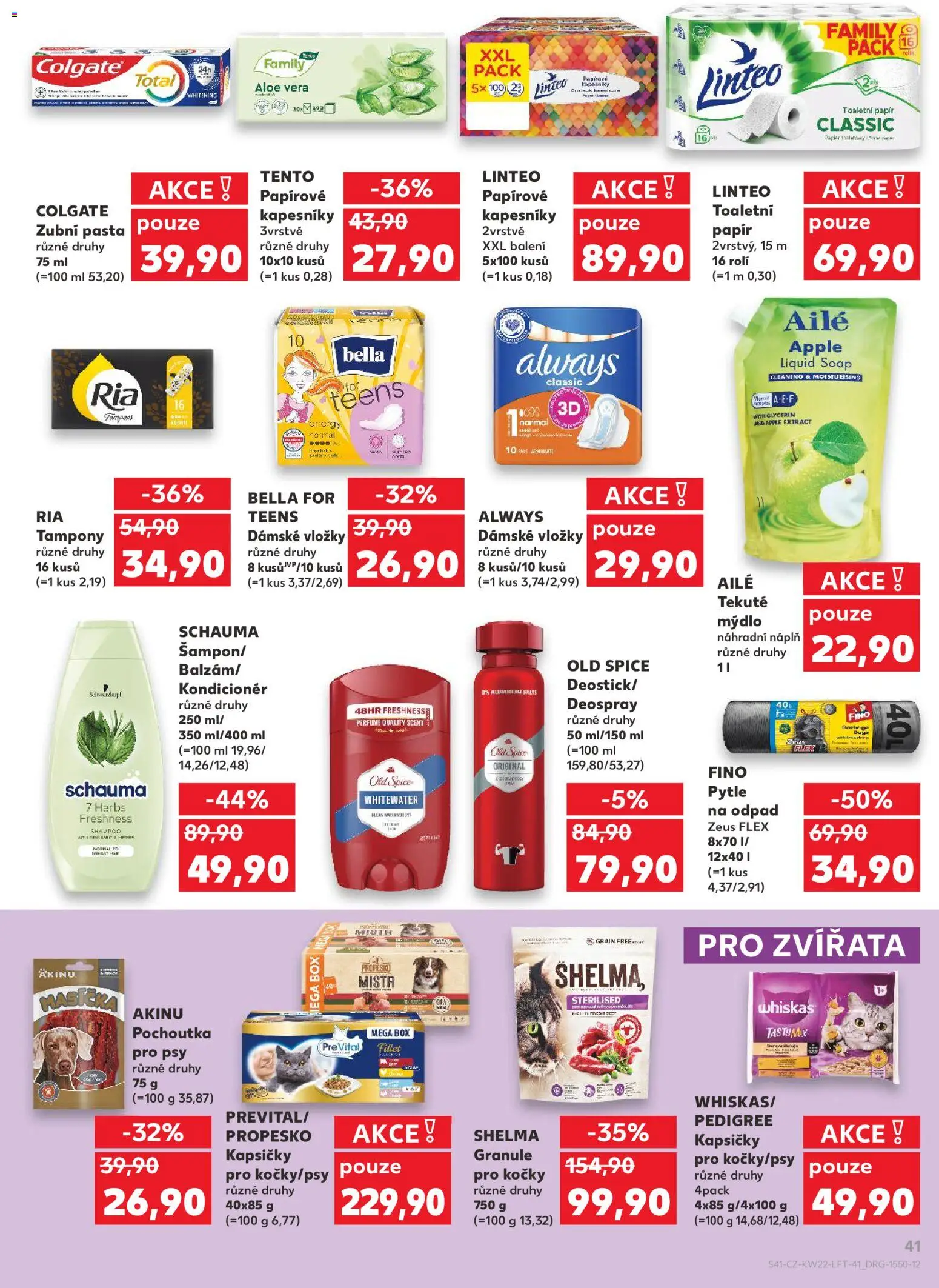 Kaufland leták - Brno od 27.05.2026 | Strana: 41 | Produkty: Whiskas, Propesko, Papírové kapesníky, Tampony
