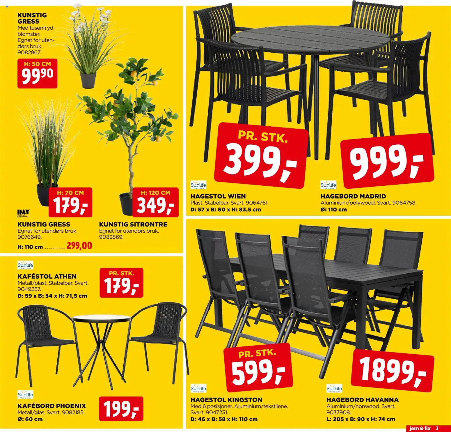 {H1} | Side: 3 | Produkter: Hagebord, Hagestol