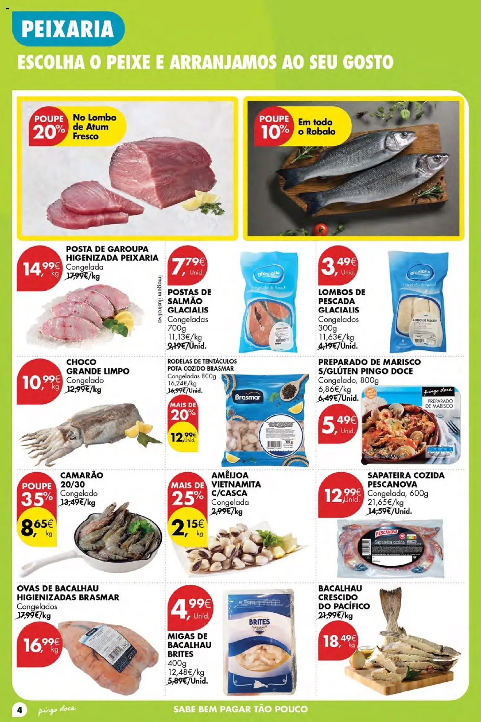 Pingo Doce Poupe Esta Semana Açores │ válido de 04.06.2026 | Página: 4 | Produtos: Atum, Bacalhau, Lombo, Peixe
