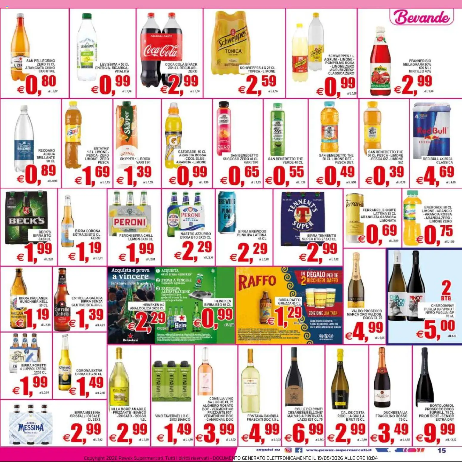 Volantino Pewex del 20.05.2026 | Pagina: 15 | Prodotti: Sale, Limone, Birra messina, Red Bull
