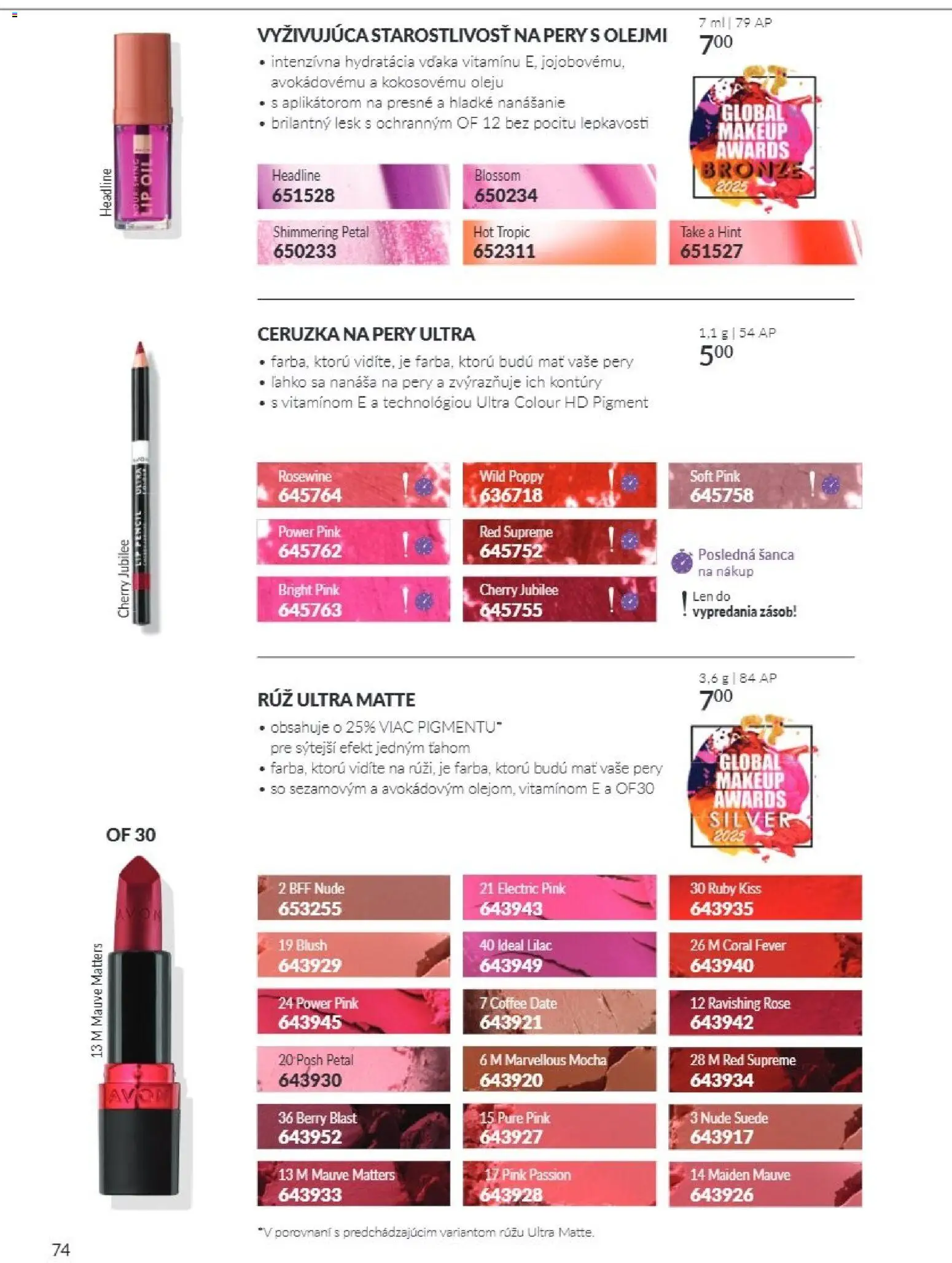 Nové Avon akcie – leták je platný od 01.11.2026 | Strana: 74 | Produkty: Ceruzka, Mocha