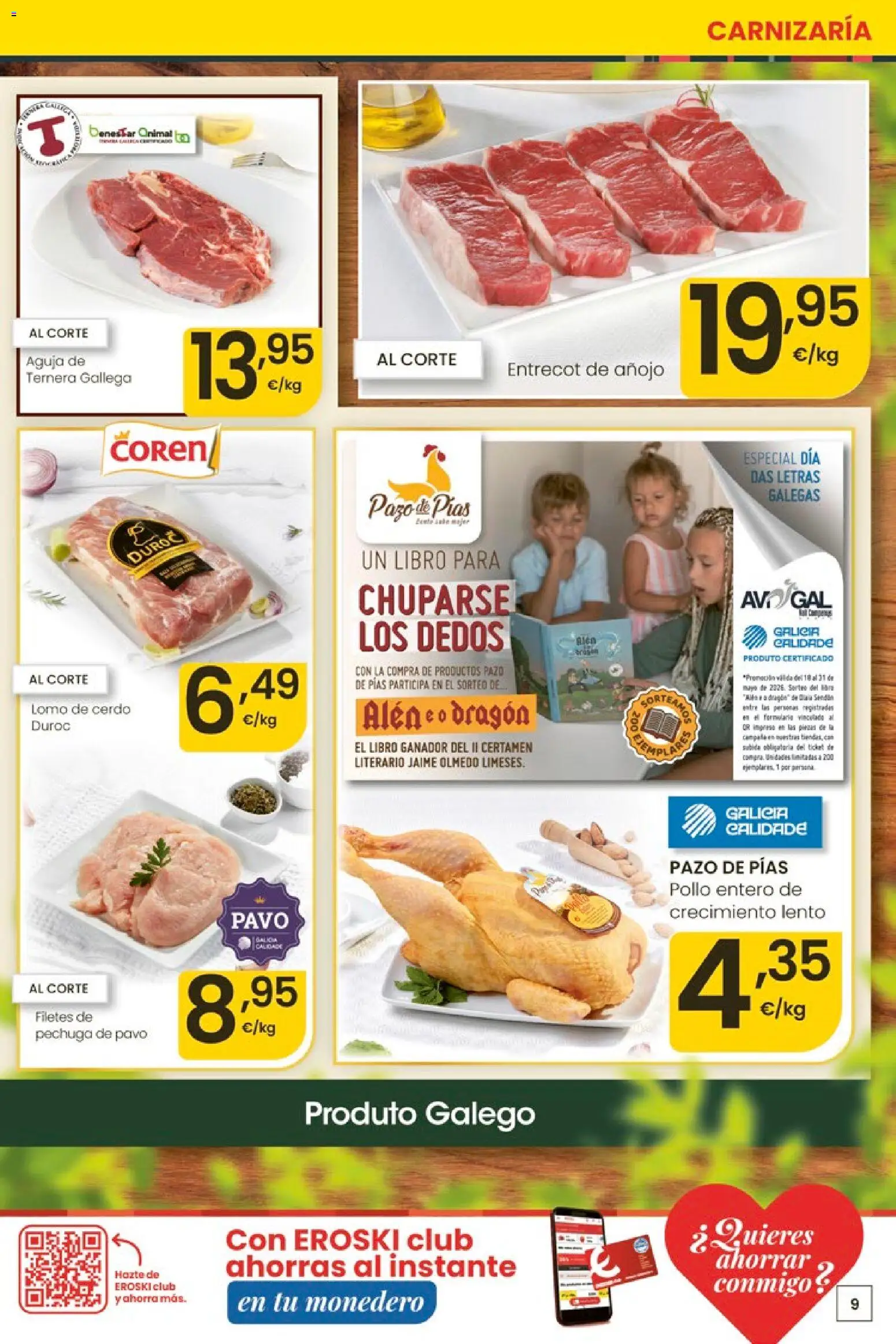 Eroski Quieres ahorrar conmigo │ válido desde el 14.05.2026 | Página: 9 | Productos: Cerdo