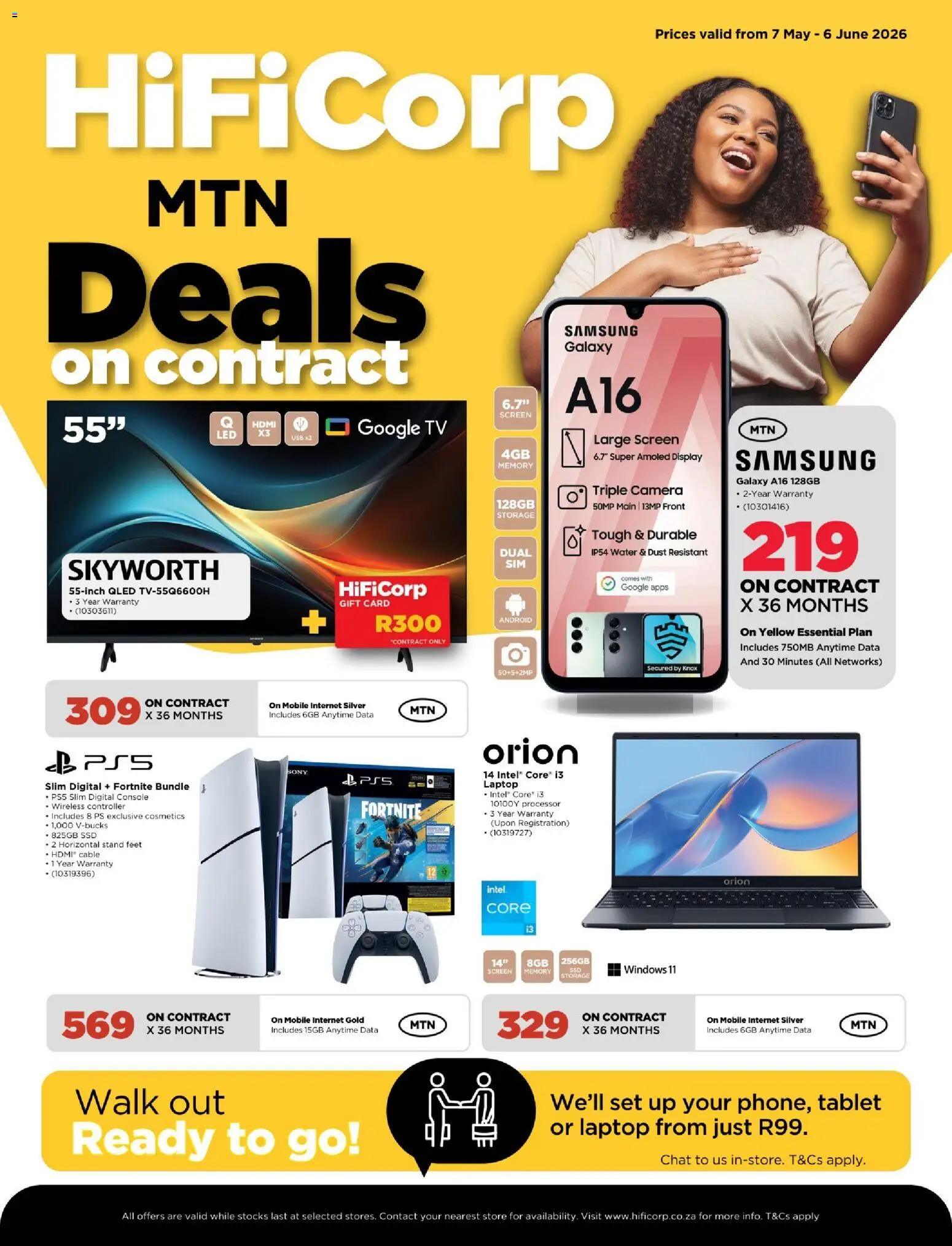 New HiFi Corp catalogue – valid from 07.05.2026 | Page: 1 | Products: Gift card, Camera, Cable, USB
