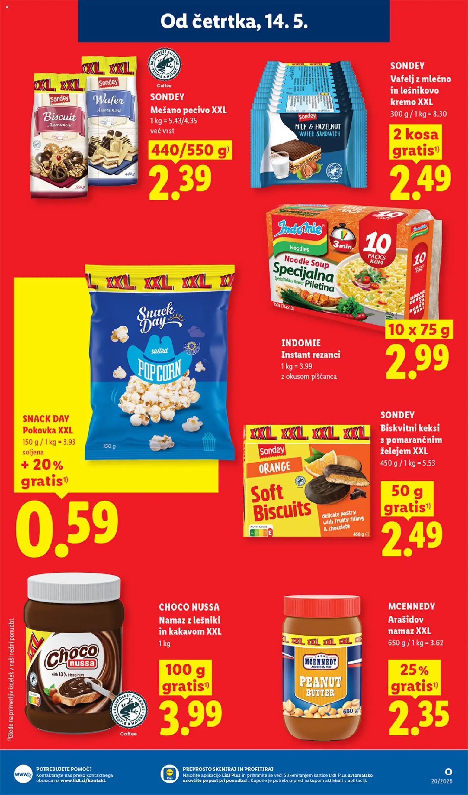 Novi Lidl katalog ponudbe – veljaven od 14.05.2026 | Stran: 15 | Izdelki: Keksi, Rezanci, Namaz