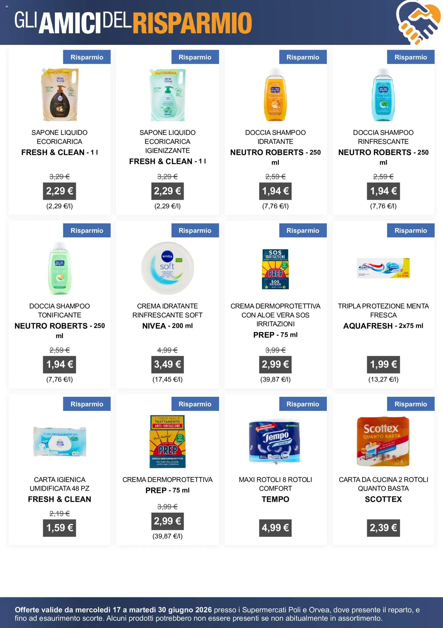 Volantino Poli del 17.06.2026 | Pagina: 7 | Prodotti: Shampoo, Crema, Menta, Aloe vera