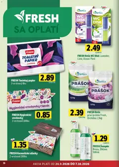 Fresh leták platný od 24.09.2026 | Strana: 38 | Produkty: Prací prášok, Šampón, Prášok na pranie, Disk