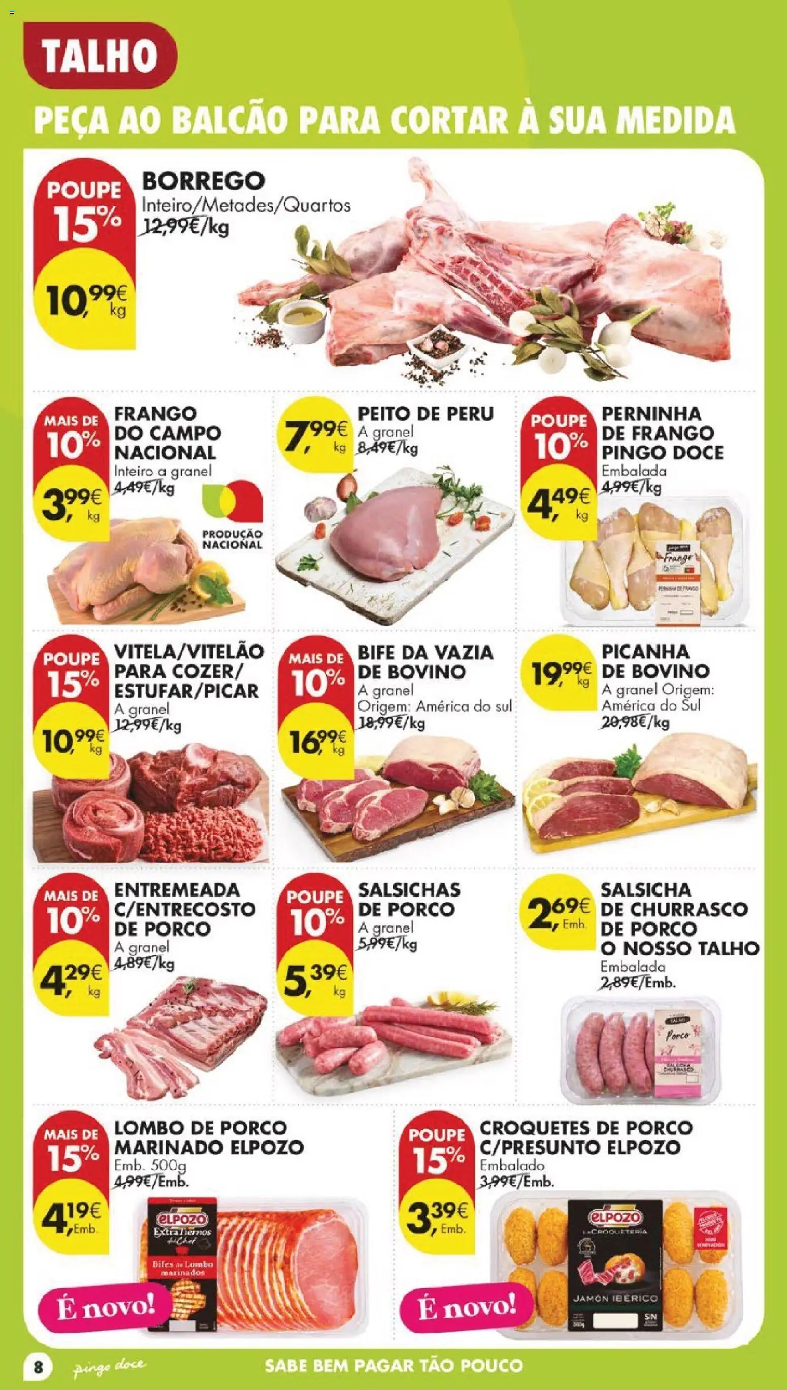 Pingo Doce folheto │ válido de 11/08/2026 | Página: 10 | Produtos: Entremeada, Salsicha, Lombo, Salsichas