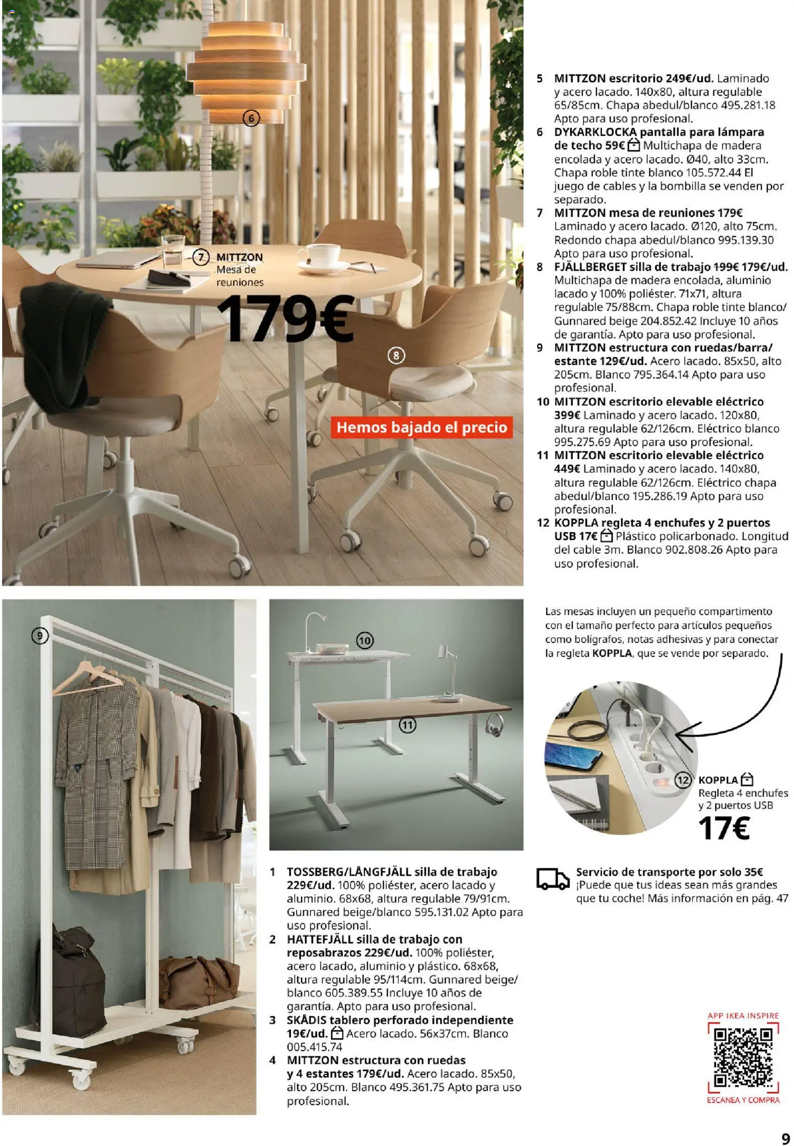 IKEA - IKEA para tu negocio │ válido desde el 01/09/2026 | Página: 9 | Productos: Estante, Mesa, Silla, Lámpara