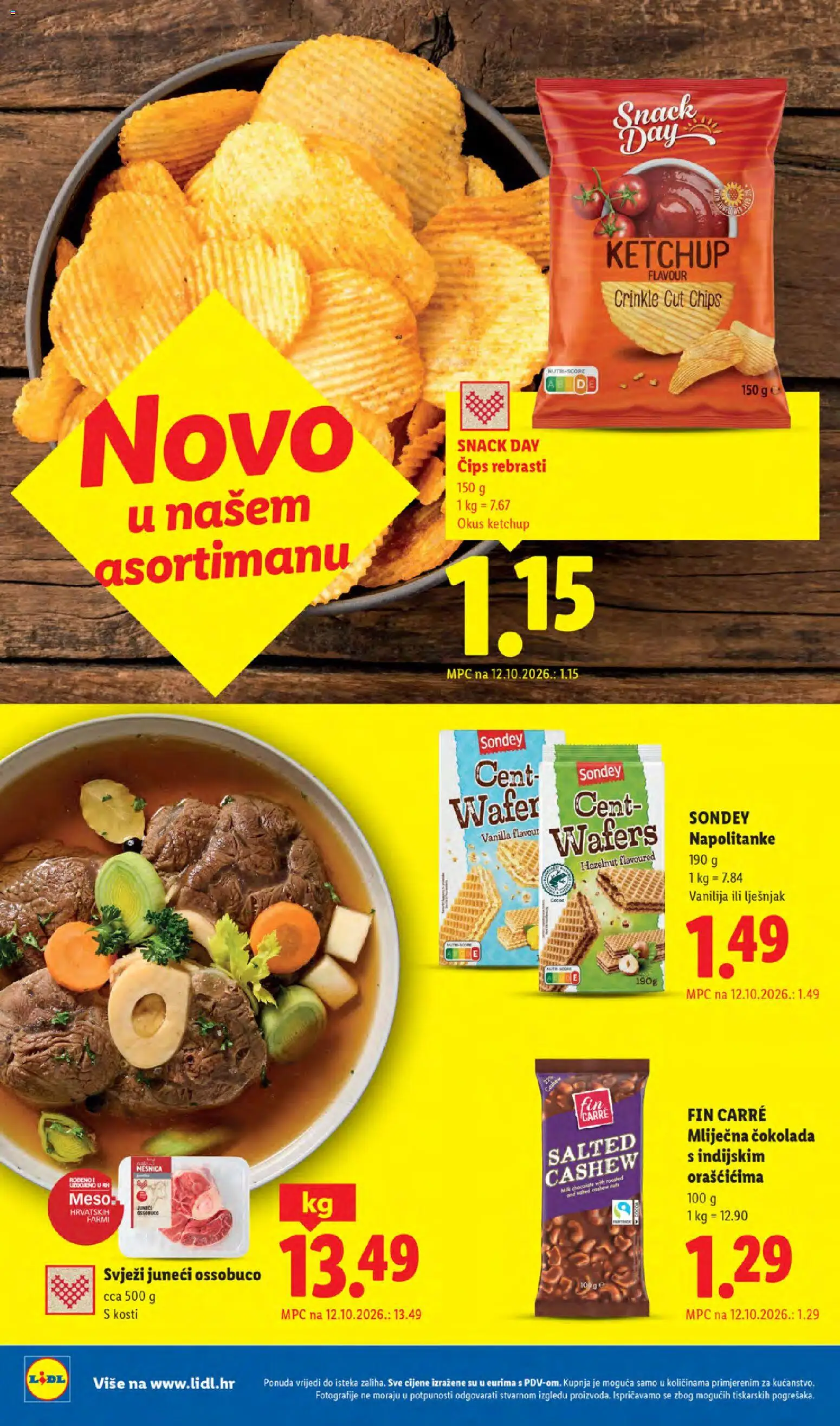 Lidl katalog | vrijedi od 12.10.2026 | Stranica: 20 | Proizvodi: Chips, Meso, Čokolada, Čips
