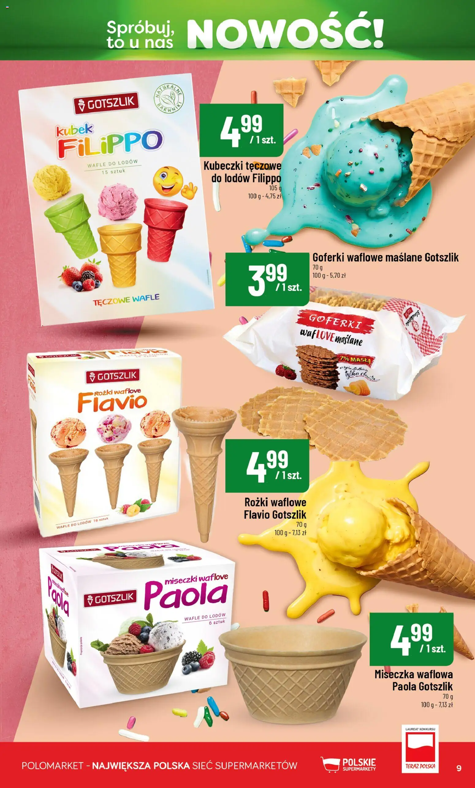POLOmarket gazetka - Nowości od 18.06.2026 | Strona: 9 | Produkty: Wafle
