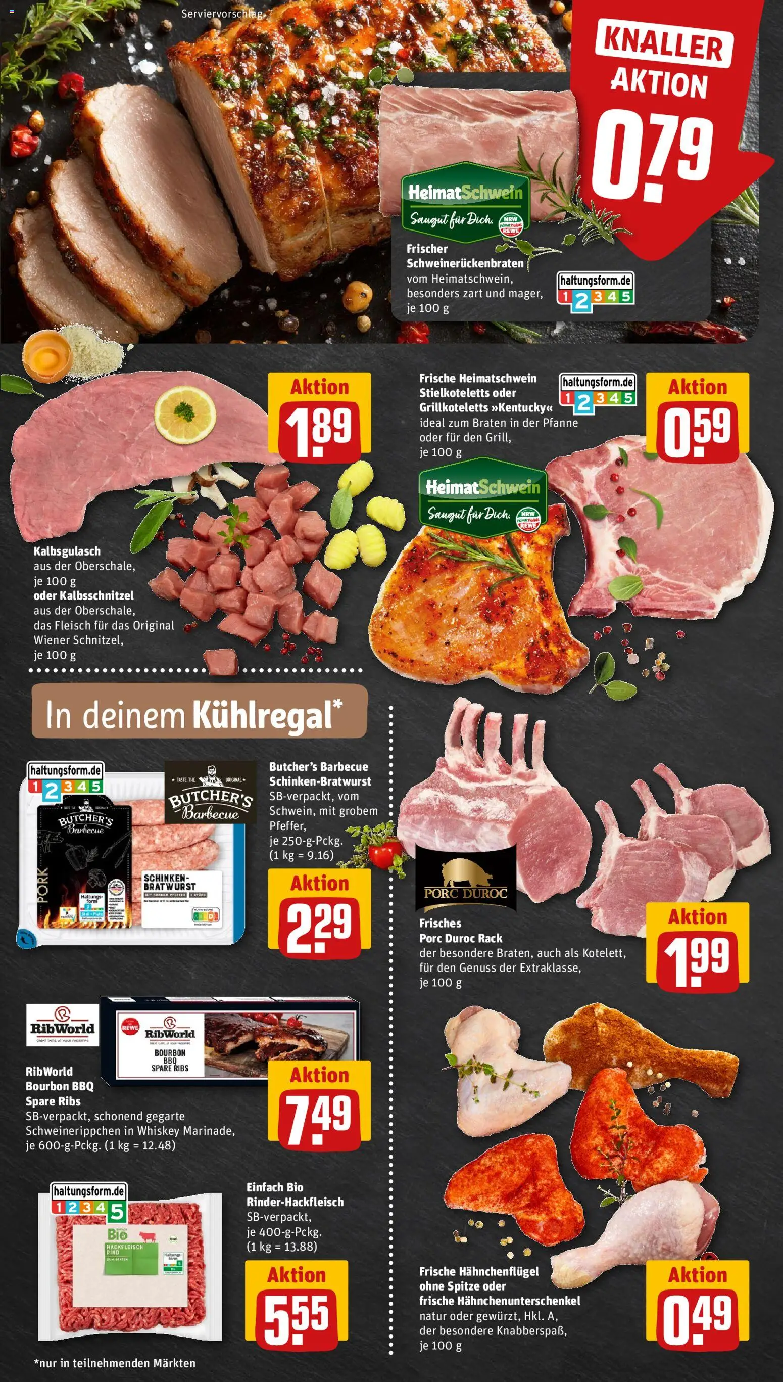 Rewe ihr Kaufpark Prospekt – gültig ab 17.08.2026 | Seite: 8 | Produkte: Spare ribs, Bourbon, Fleisch, Hackfleisch