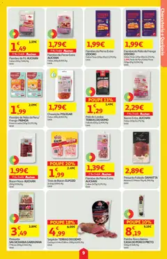 Pré-visualização Auchan folheto válido de 02/07/2026 | Página: 9 | Produtos: Peito de frango, Salpicão, Primer, Presunto