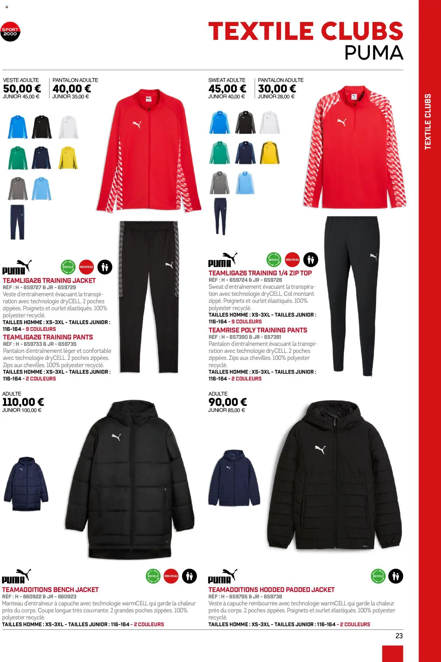 {H1} | Page: 23 | Produits: Veste, Manteau, Pantalon