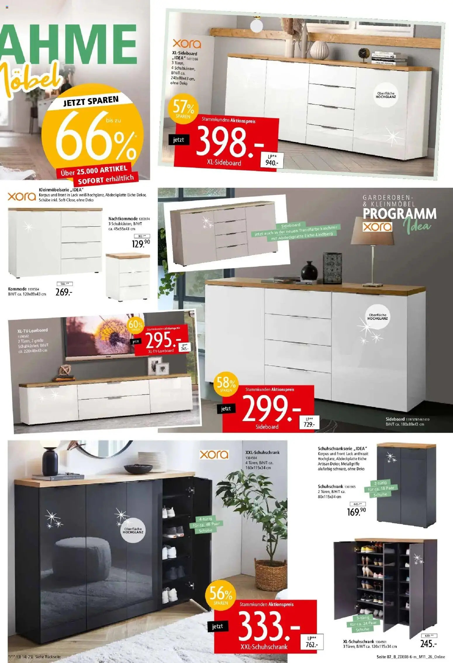 Zurbrüggen - Zurbrüggen: Mitnahme Möbel – gültig ab 29.08.2026 | Seite: 19 | Produkte: Sideboard, Kommode