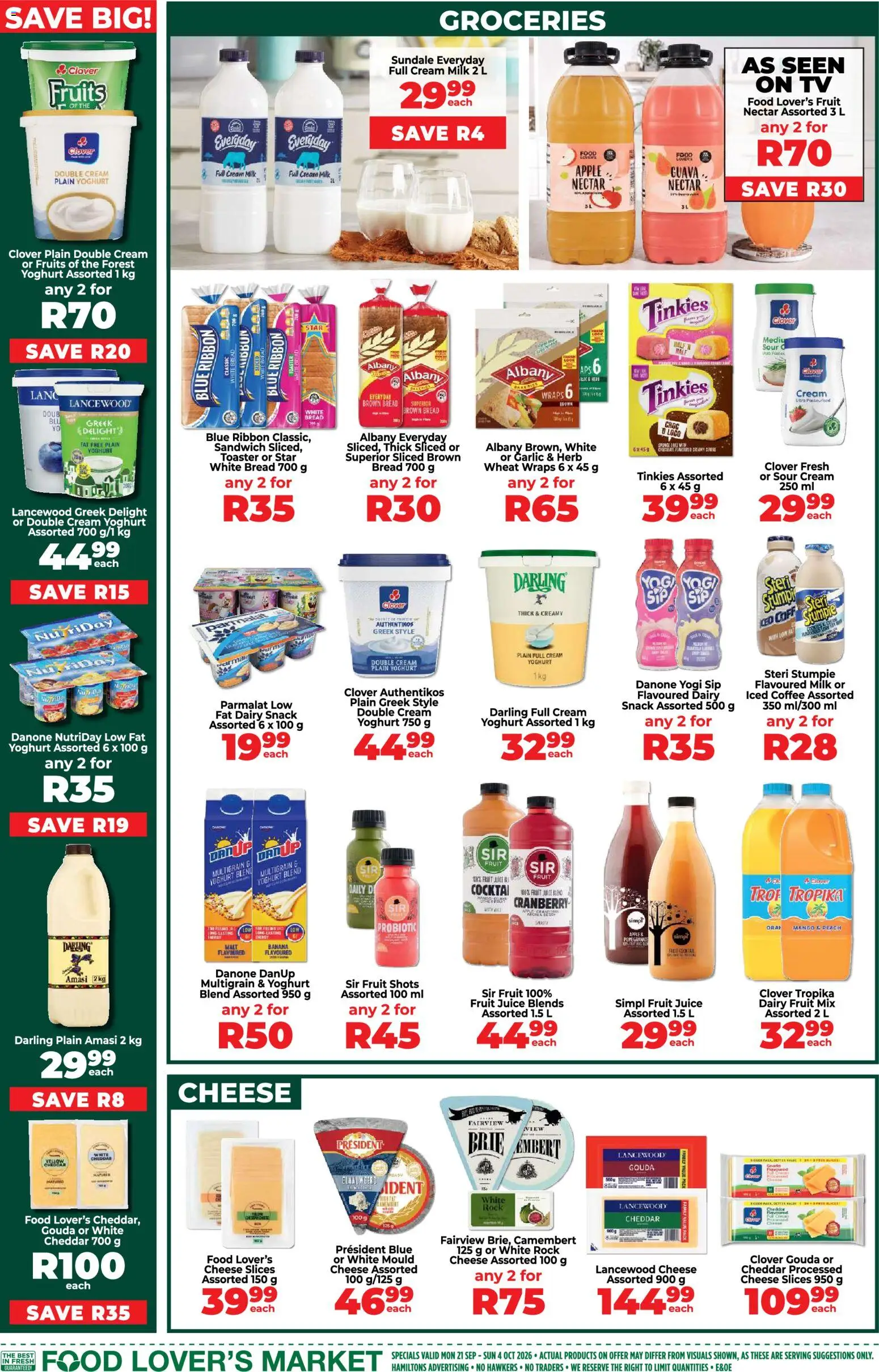 New Food Lover's Market catalogue – valid from 21/09/2026 | Page: 6 | Products: Yoghurt, Coffee, Cream, Mango