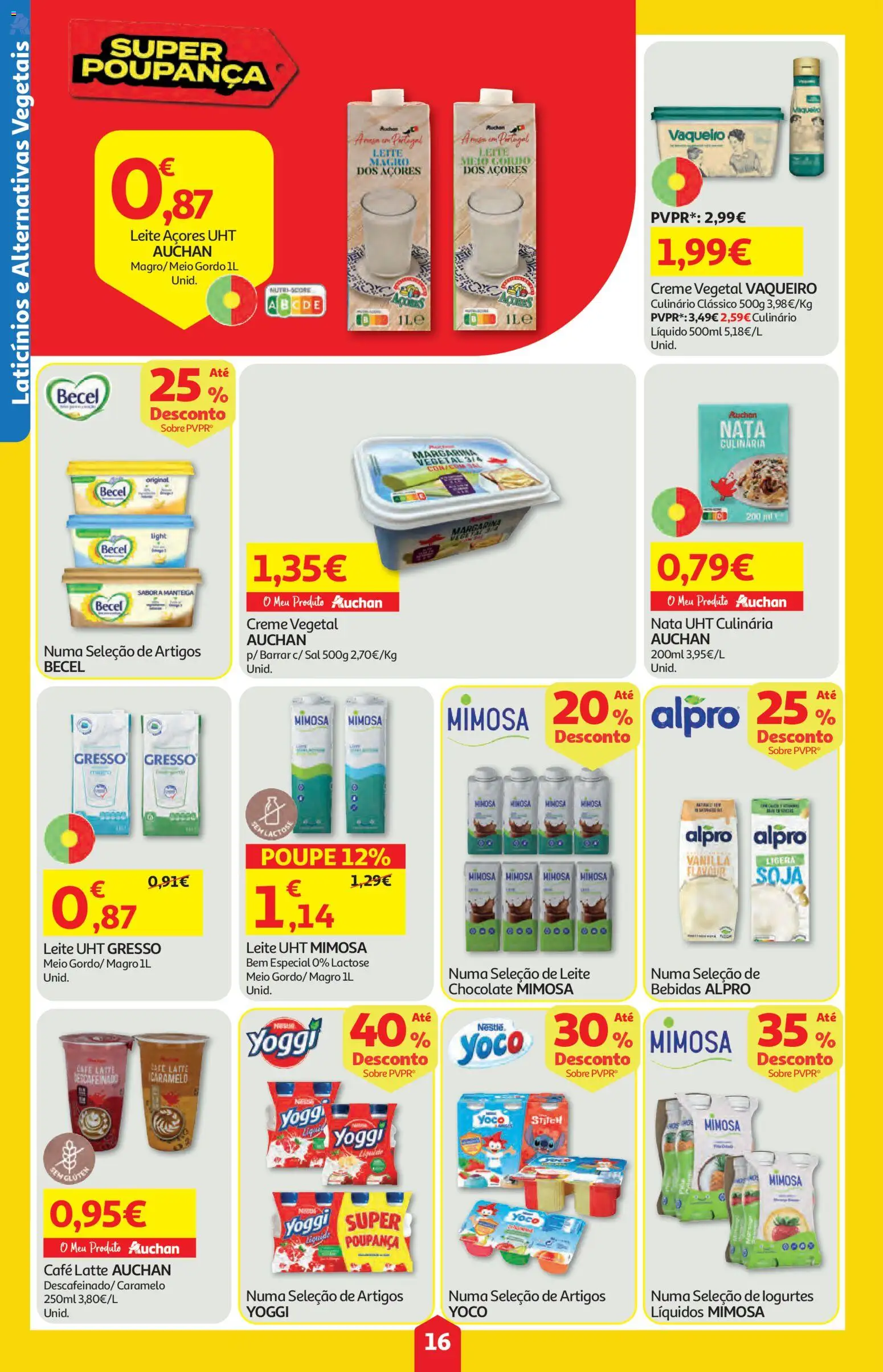 Auchan folheto │ válido de 28.05.2026 | Página: 16 | Produtos: Soja, Chocolate, Nata, Creme
