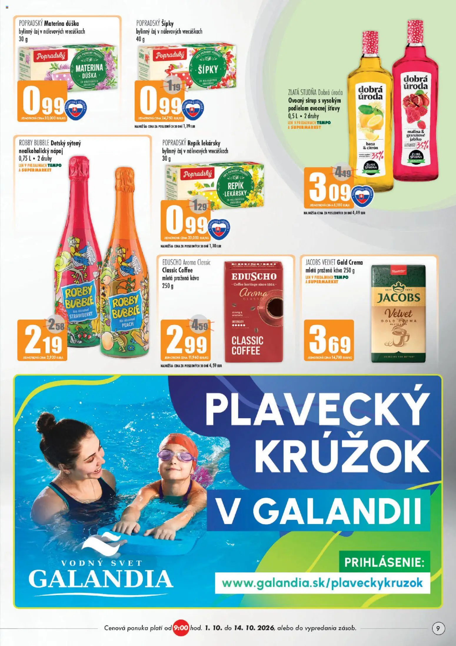 Nové COOP Jednota akcie – leták je platný od 01.10.2026 | Strana: 9