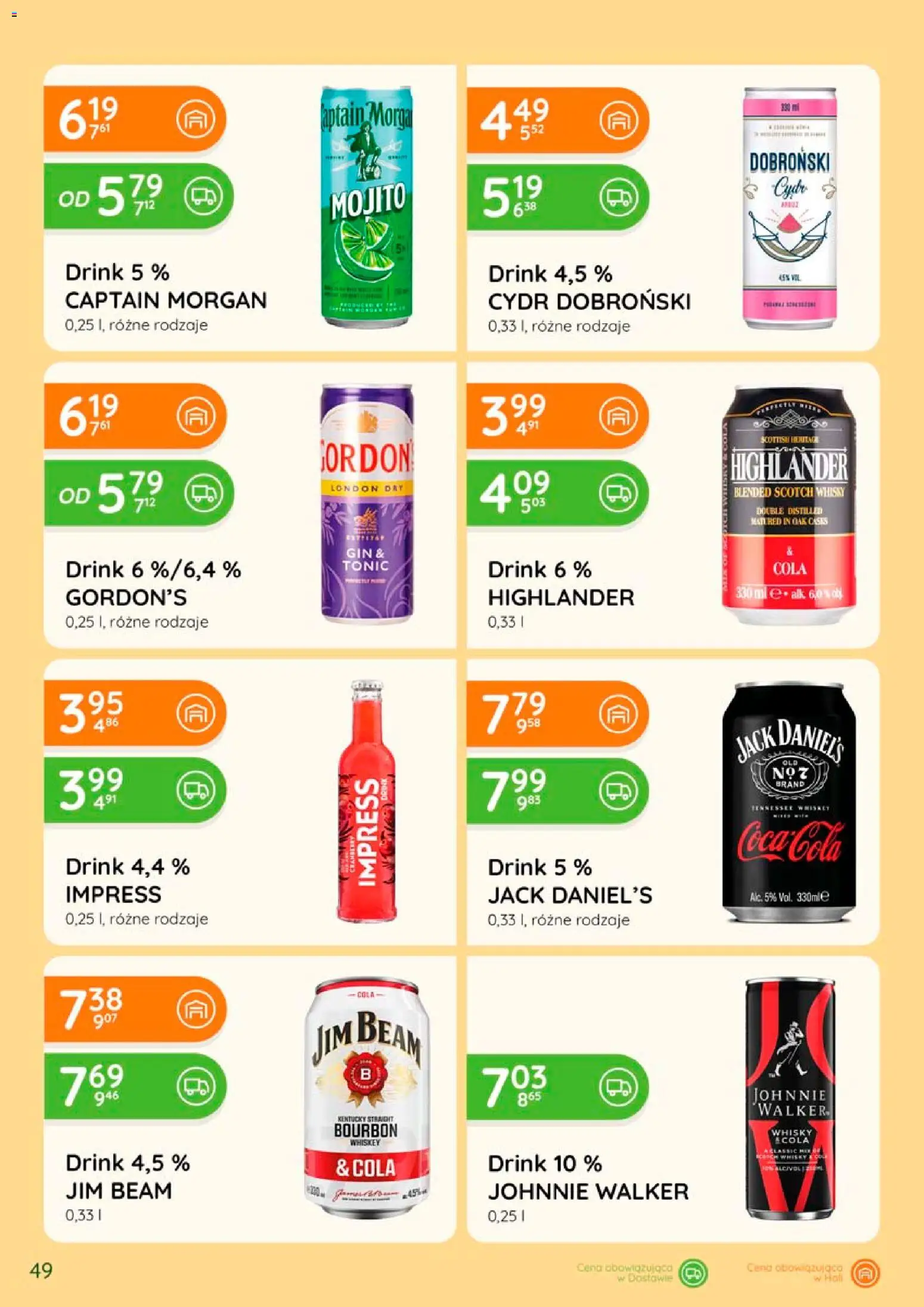 Eurocash gazetka - Katalog Alkoholowy od 01.08.2026 | Strona: 49 | Produkty: Jim Beam, Jack Daniel's, Gin, Whisky